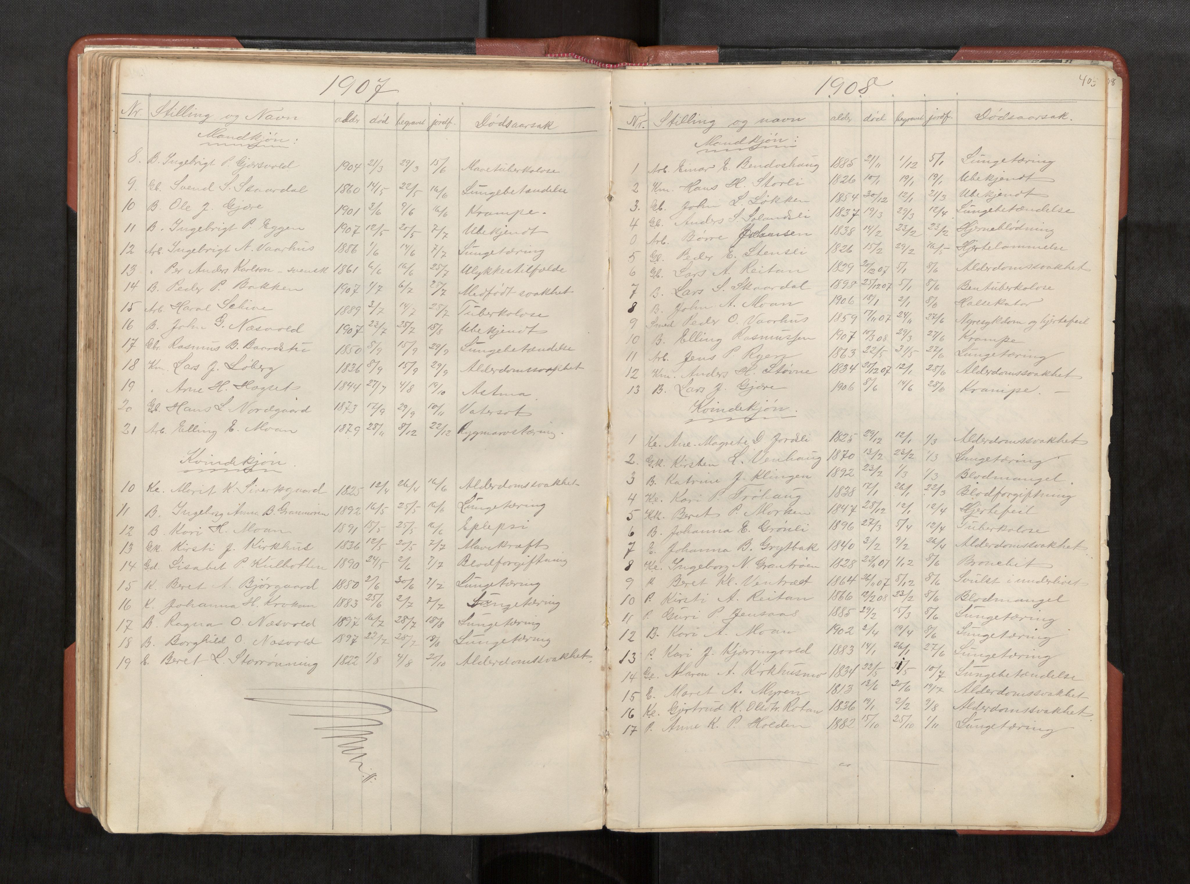 Ministerialprotokoller, klokkerbøker og fødselsregistre - Sør-Trøndelag, SAT/A-1456/686/L0985: Parish register (copy) no. 686C01, 1871-1933, p. 405