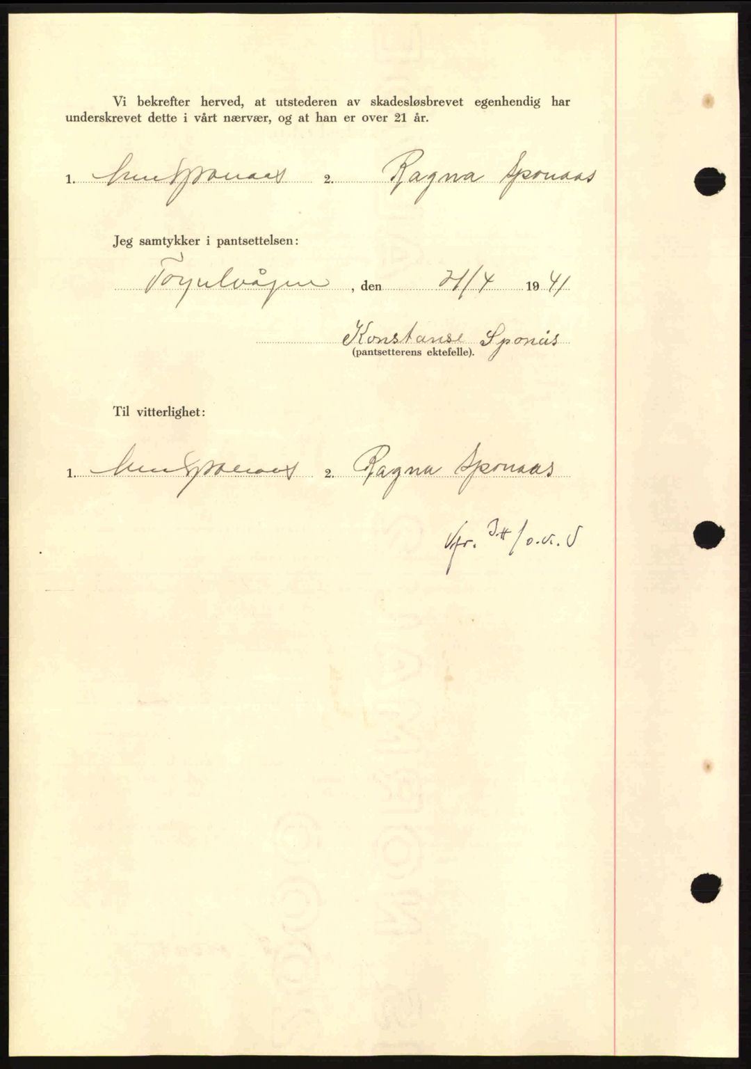 Nordmøre sorenskriveri, AV/SAT-A-4132/1/2/2Ca: Mortgage book no. B87, 1940-1941, Diary no: : 676/1941