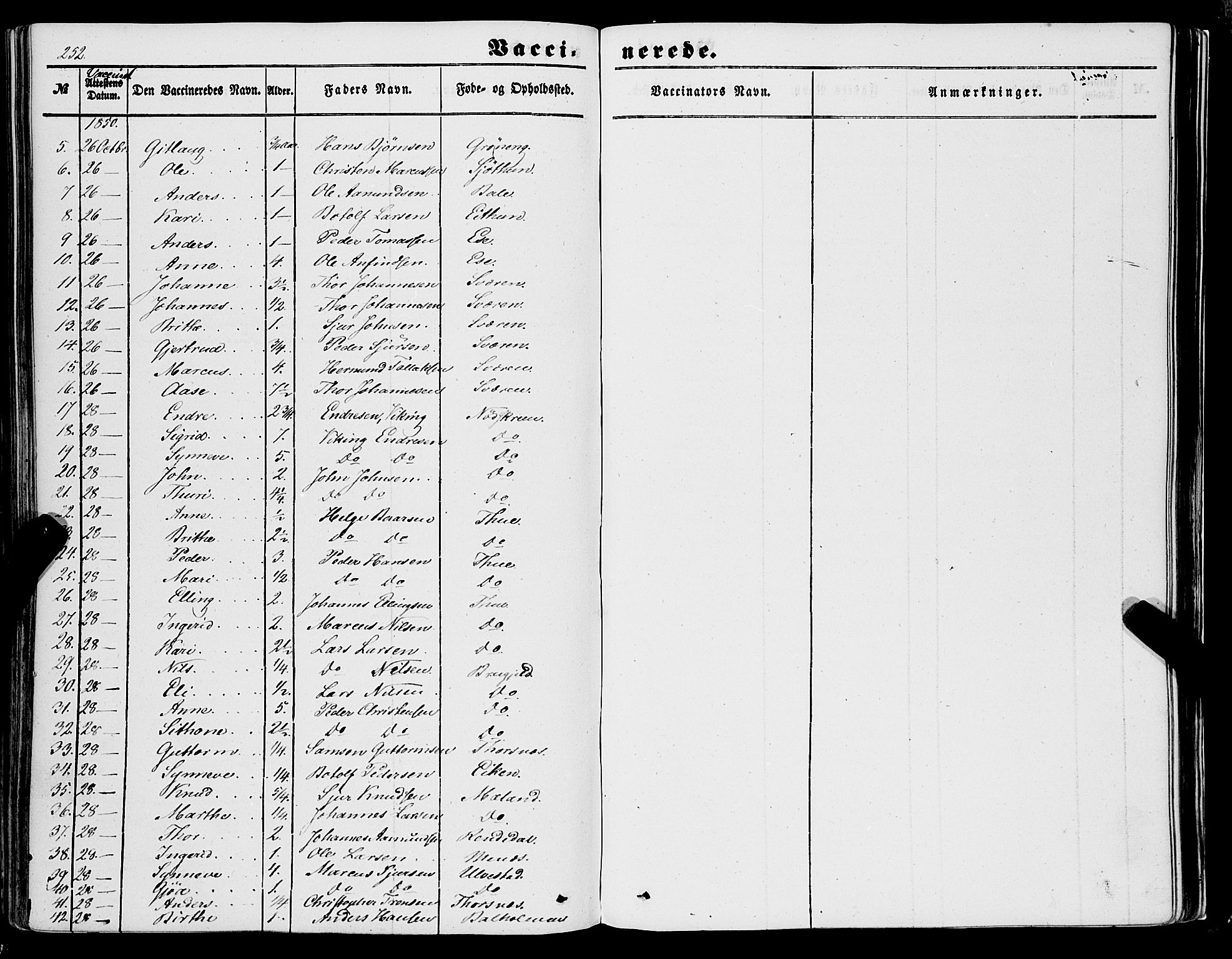 Balestrand sokneprestembete, AV/SAB-A-79601/H/Haa/Haaa/L0002: Parish register (official) no. A 2, 1847-1866, p. 252