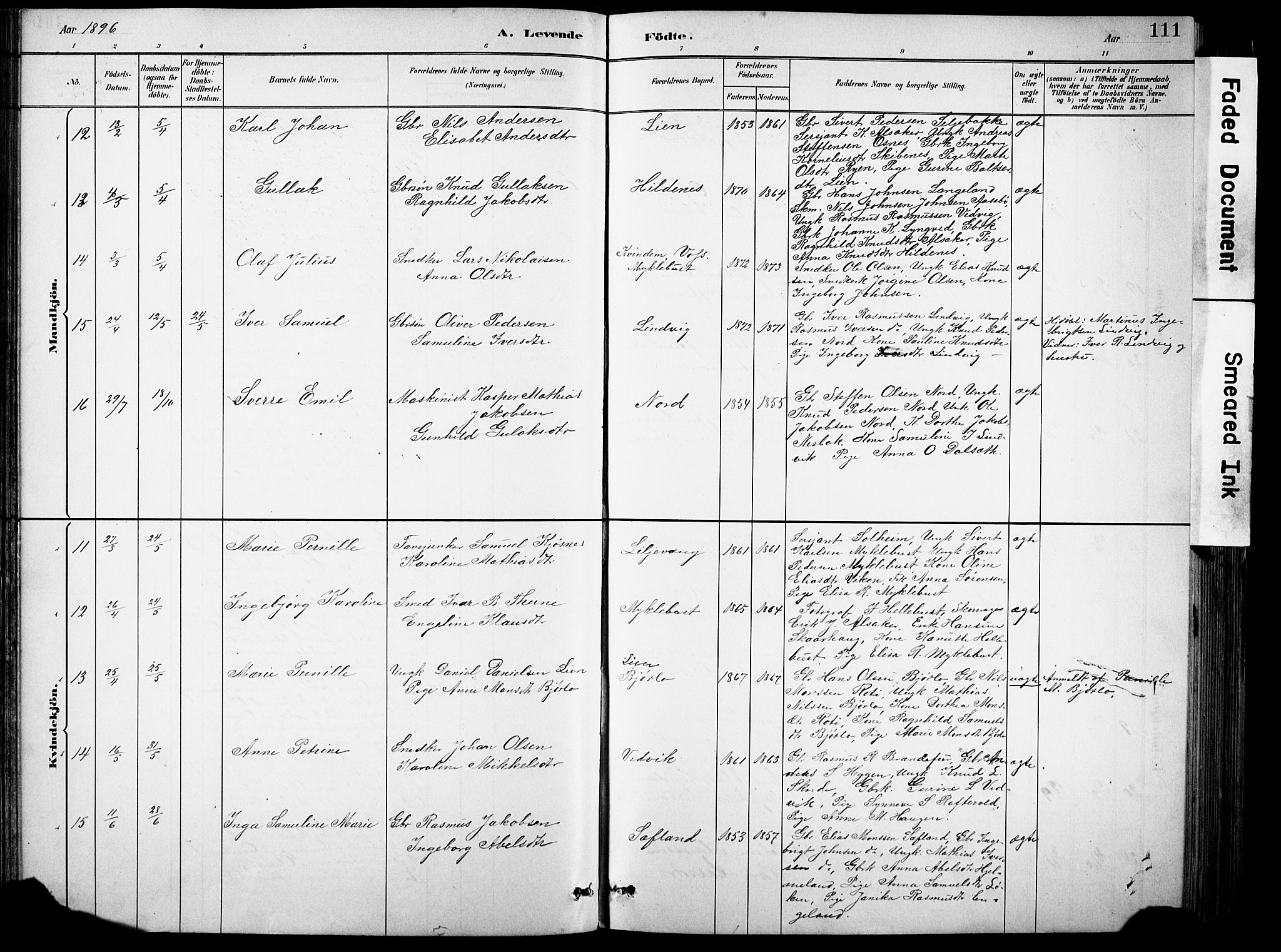 Eid sokneprestembete, AV/SAB-A-82301/H/Hab/Habb/L0002: Parish register (copy) no. B 2, 1882-1907, p. 111