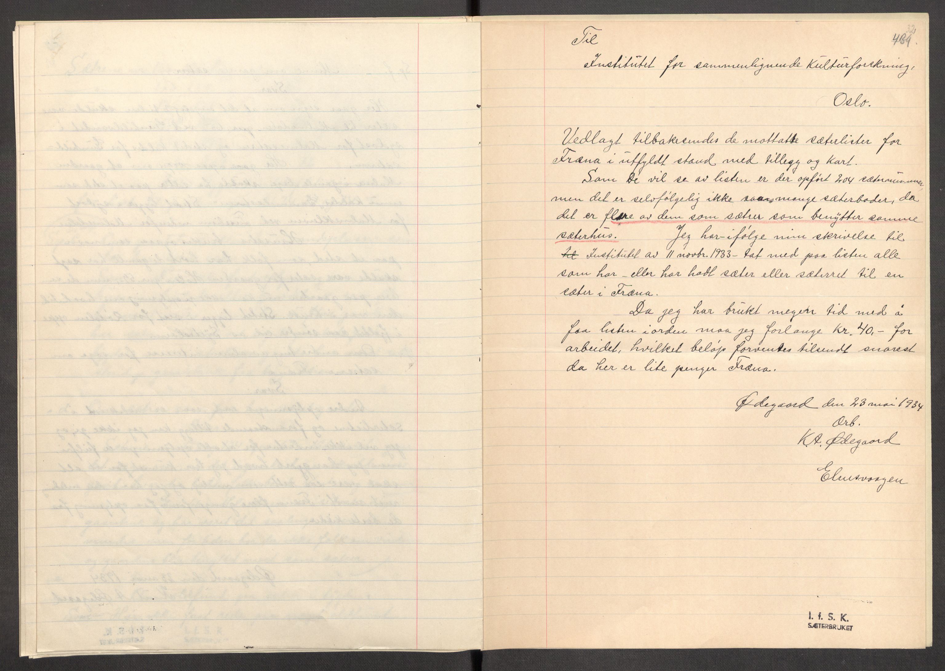 Instituttet for sammenlignende kulturforskning, AV/RA-PA-0424/F/Fc/L0013/0001: Eske B13: / Møre og Romsdal (perm XXXV), 1933-1938, p. 32