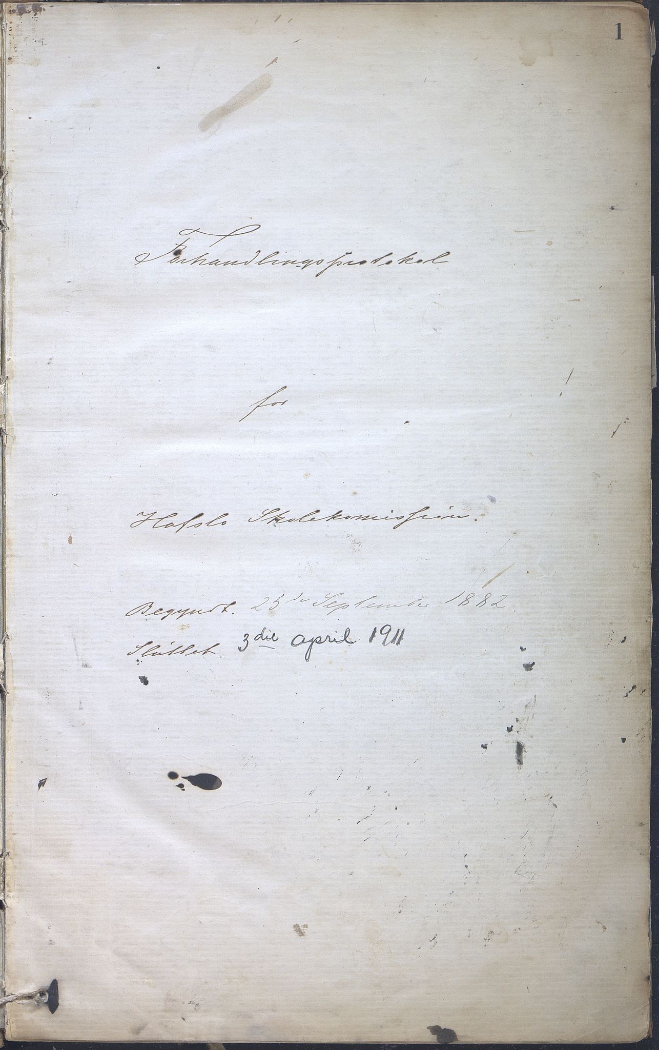 Hafslo kommune. Skulestyret, VLFK/K-14250.510/100/L0003: møtebok for Hafslo skulestyre, 1882-1911