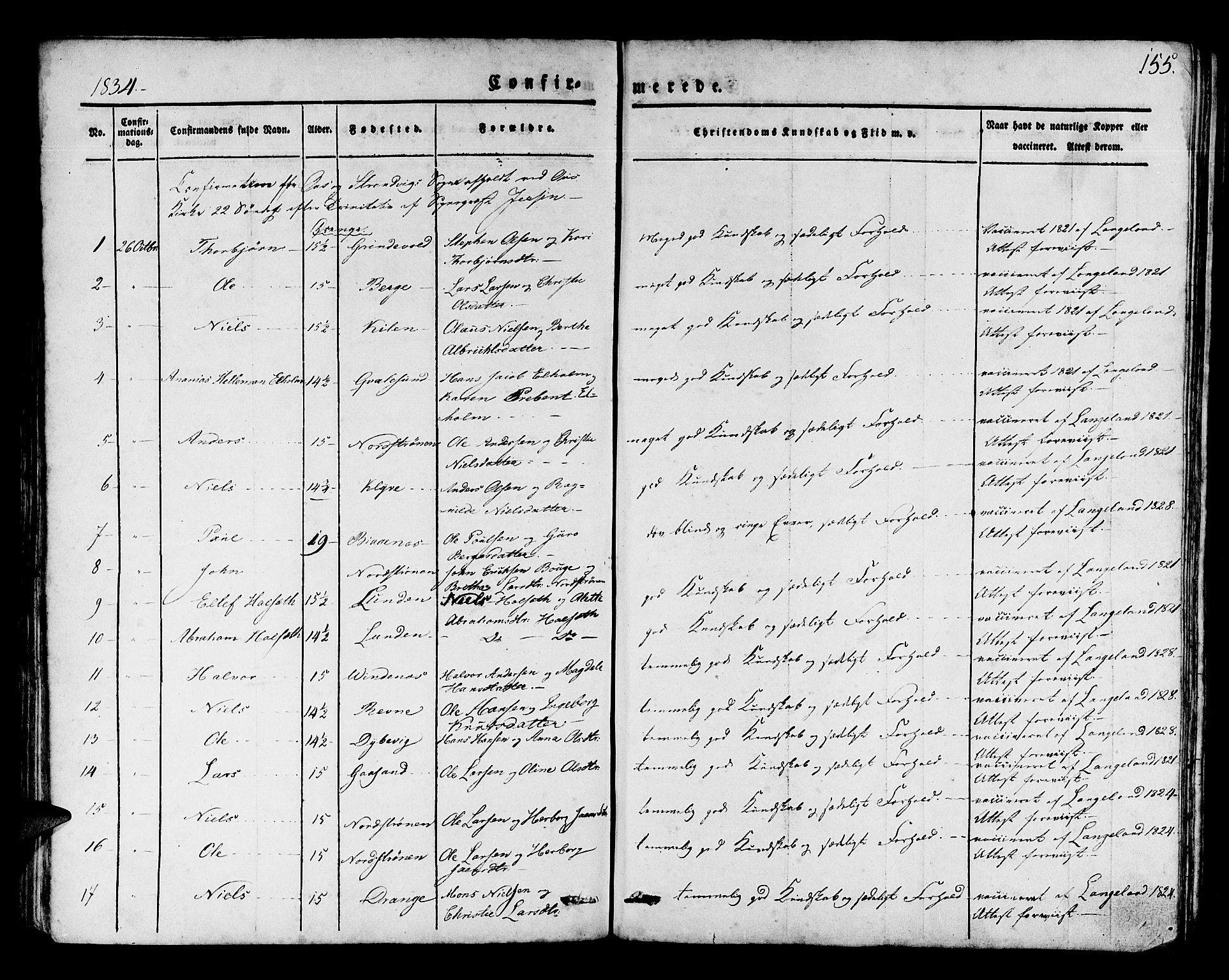 Os sokneprestembete, SAB/A-99929: Parish register (official) no. A 14, 1826-1839, p. 156