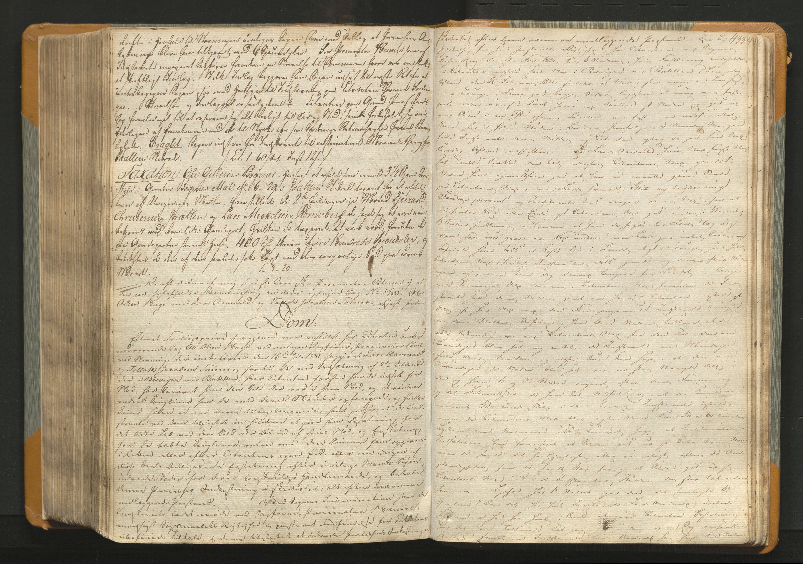 Jæren og Dalane sorenskriveri, AV/SAST-A-100306/3/30/30BAB/L0001: Tingbok for Jæren, 1821-1835, p. 432b-433a