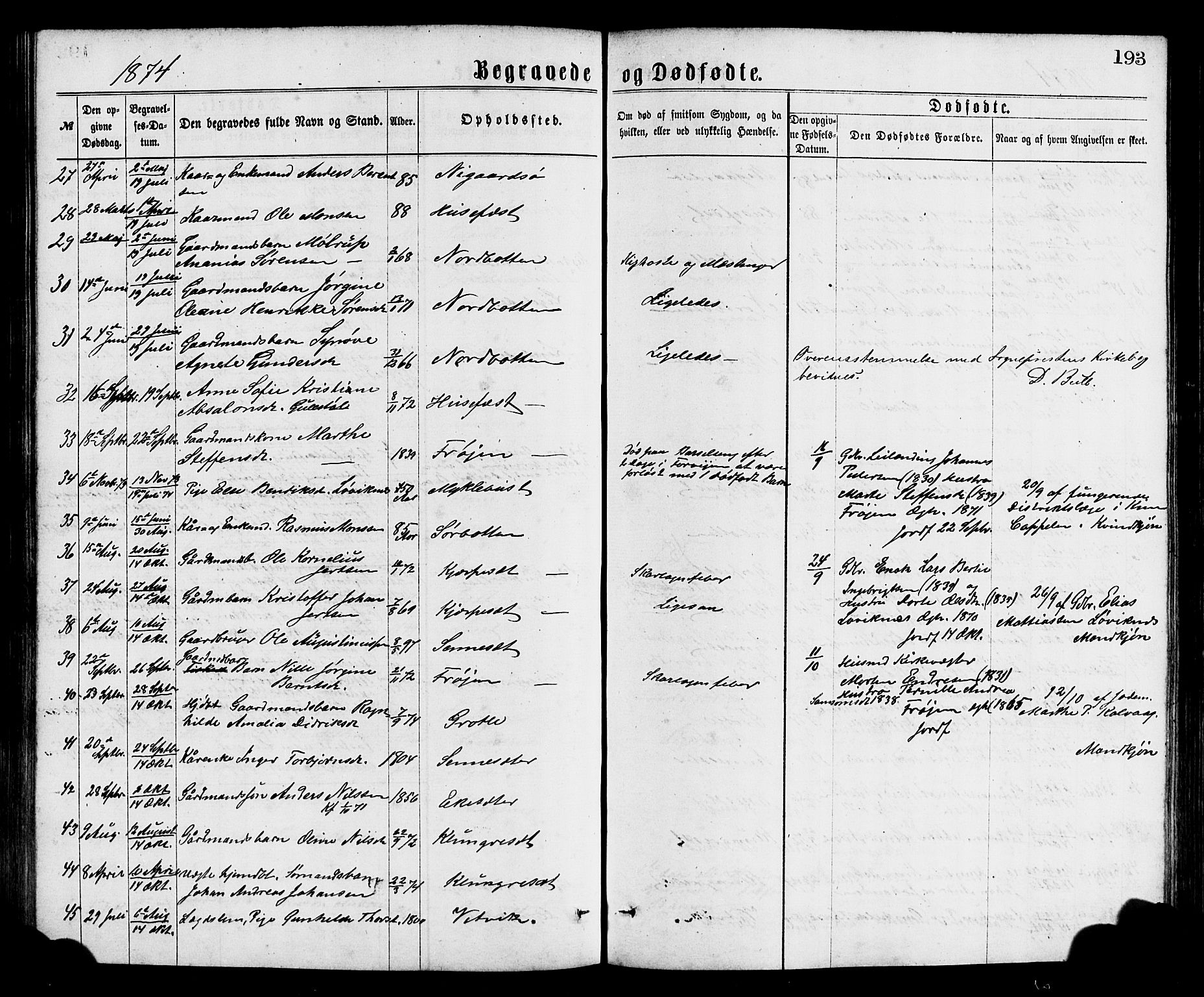 Bremanger sokneprestembete, SAB/A-82201/H/Hab/Haba/L0002: Parish register (copy) no. A 2, 1866-1889, p. 193