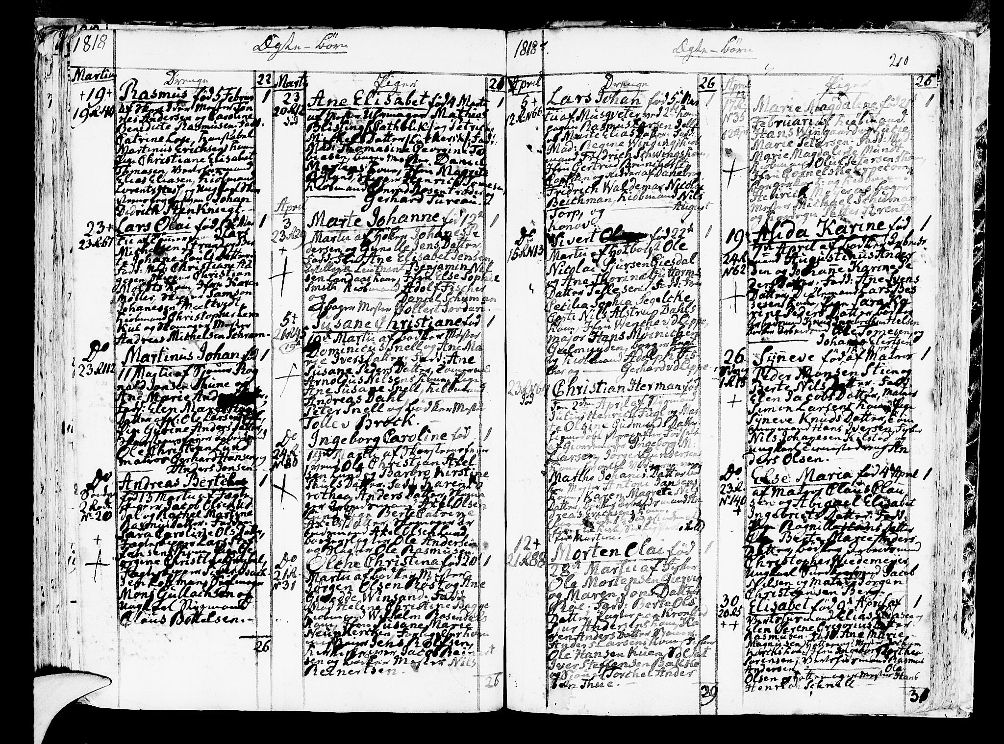 Korskirken sokneprestembete, SAB/A-76101/H/Haa/L0006: Parish register (official) no. A 6, 1790-1820, p. 210