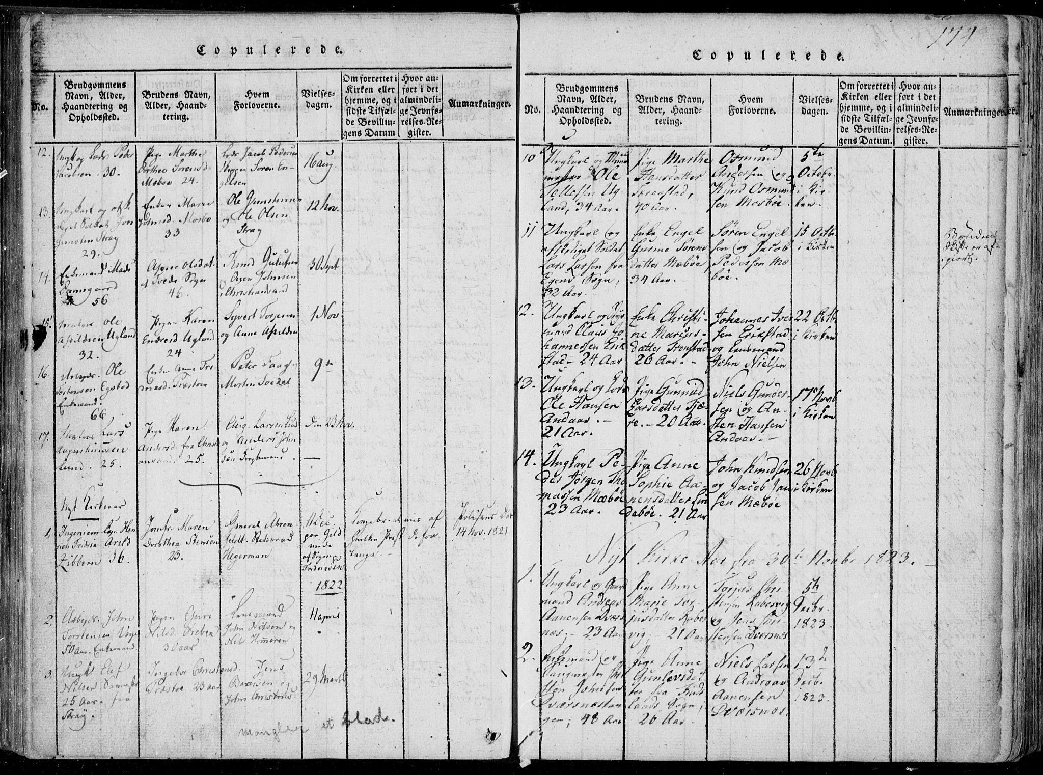 Oddernes sokneprestkontor, SAK/1111-0033/F/Fa/Faa/L0005: Parish register (official) no. A 5, 1820-1838, p. 174