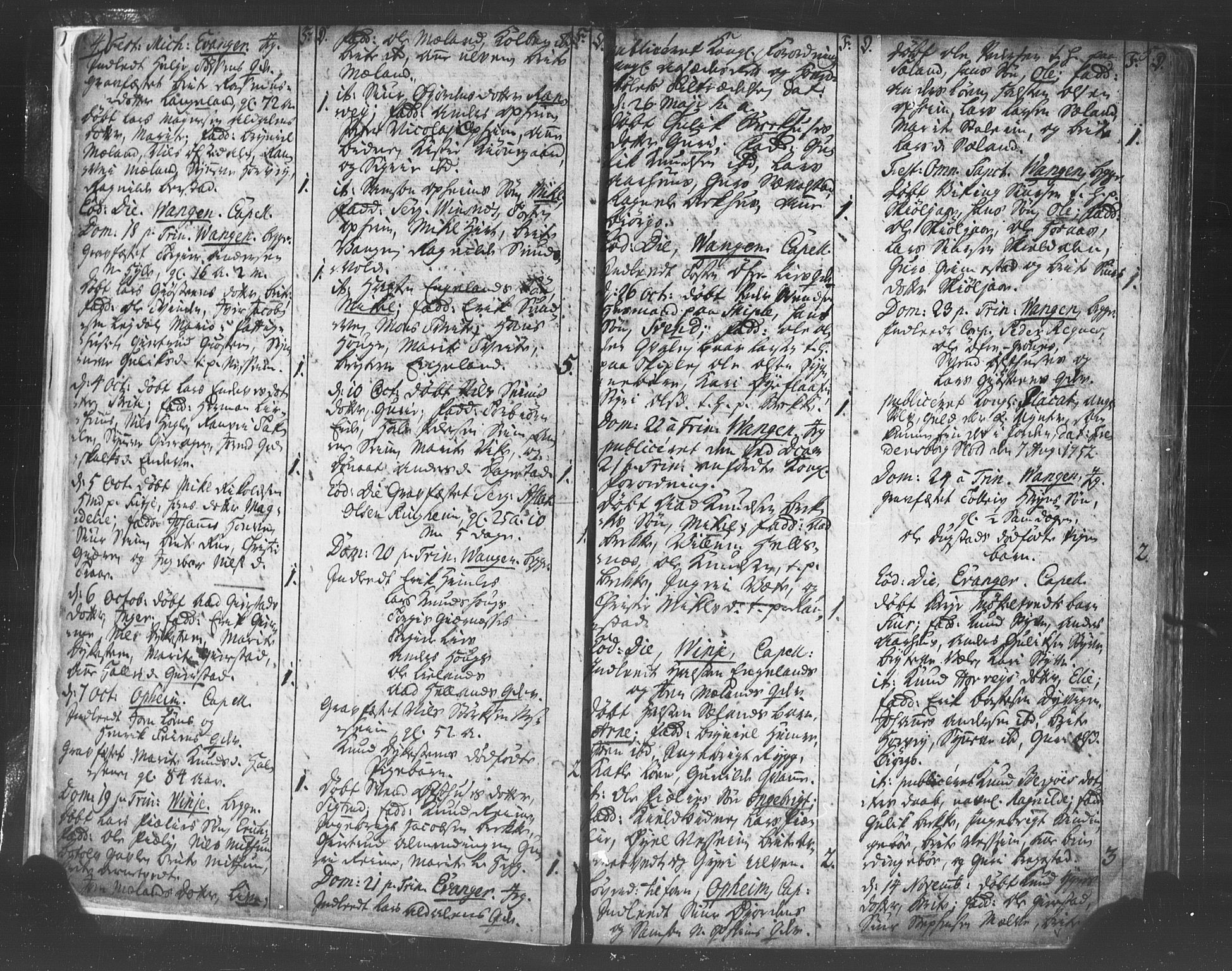 Voss sokneprestembete, AV/SAB-A-79001/H/Haa: Parish register (official) no. A 8, 1752-1780, p. 4-5