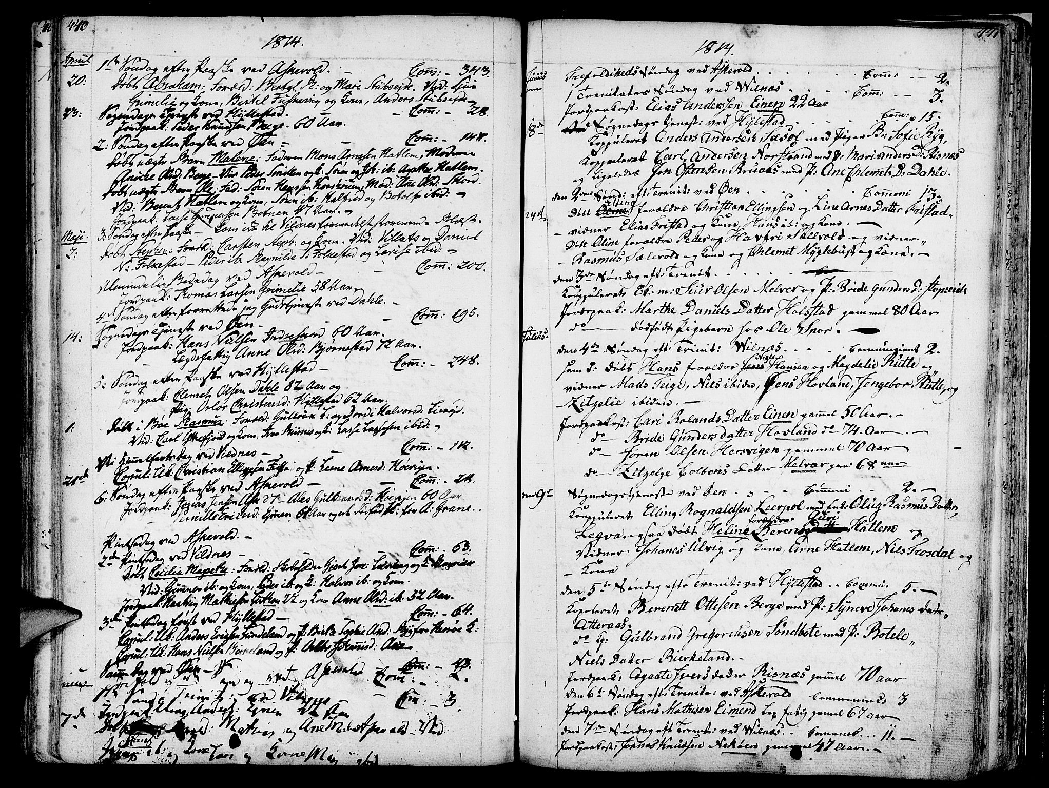 Askvoll sokneprestembete, AV/SAB-A-79501/H/Haa/Haaa/L0009: Parish register (official) no. A 9, 1776-1821, p. 440-441