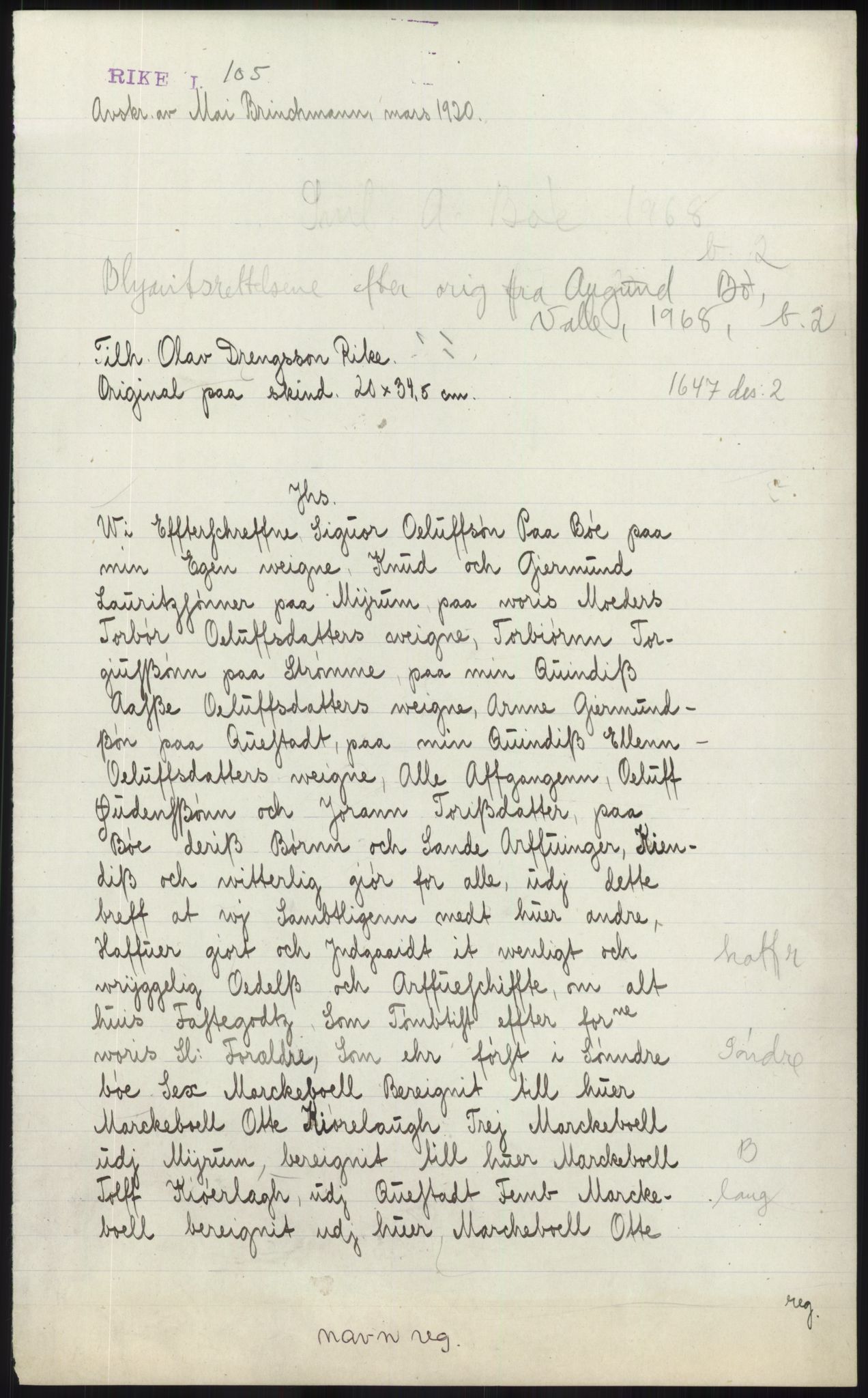 Samlinger til kildeutgivelse, Diplomavskriftsamlingen, AV/RA-EA-4053/H/Ha, p. 496