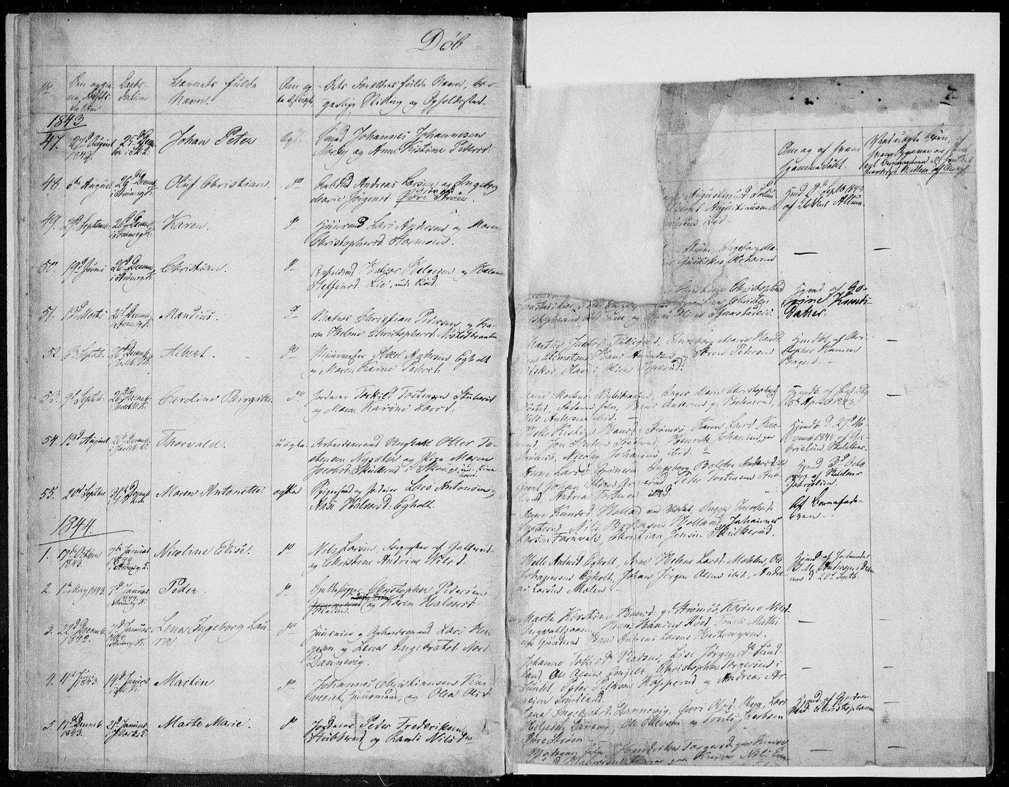 Skoger kirkebøker, SAKO/A-59/F/Fa/L0003: Parish register (official) no. I 3, 1842-1861, p. 7