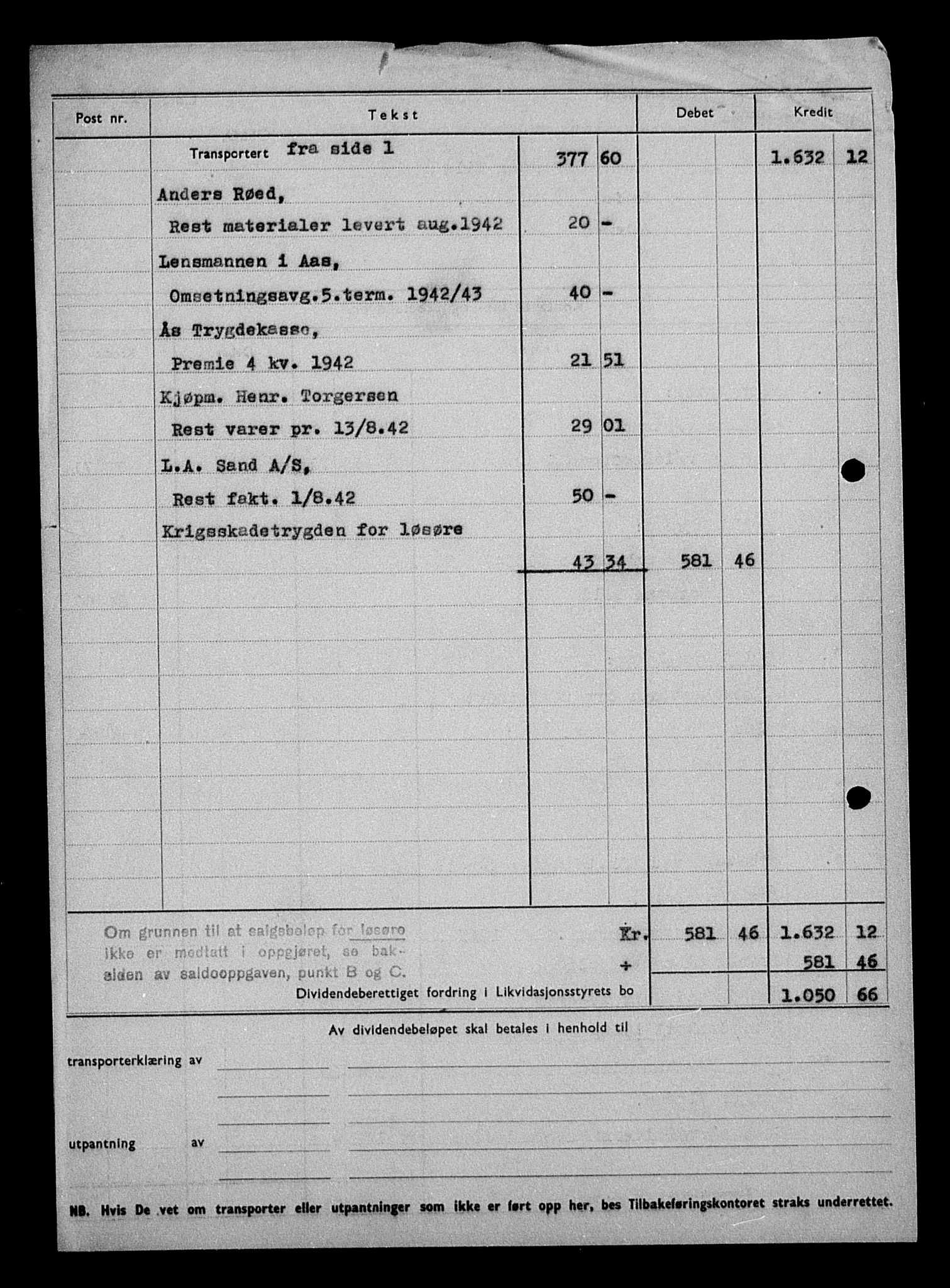 Justisdepartementet, Tilbakeføringskontoret for inndratte formuer, AV/RA-S-1564/H/Hc/Hcc/L0924: --, 1945-1947, p. 174