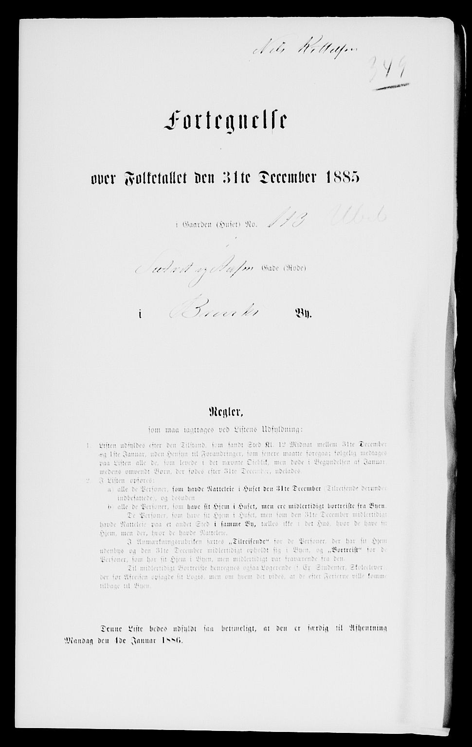 SAKO, 1885 census for 0804 Brevik, 1885, p. 694