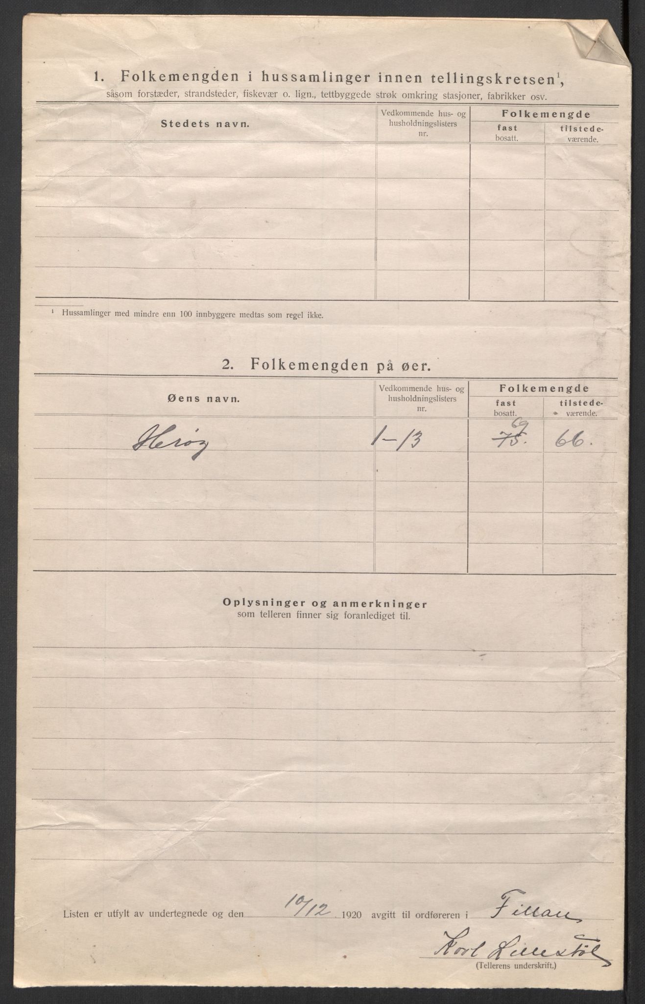 SAT, 1920 census for Fillan, 1920, p. 11