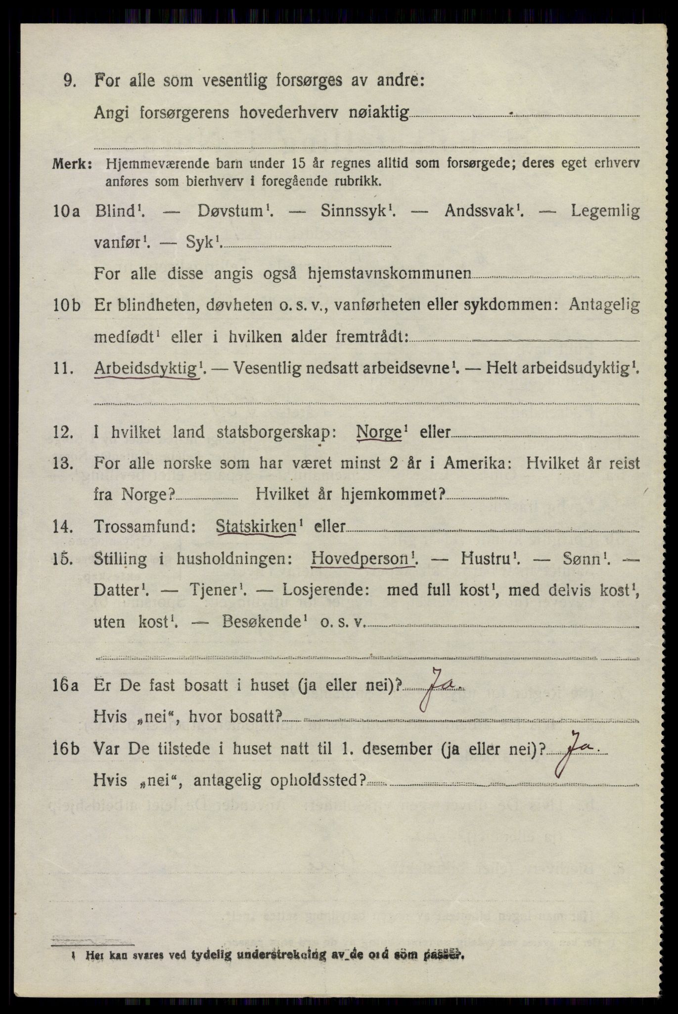 SAO, 1920 census for Nannestad, 1920, p. 2612