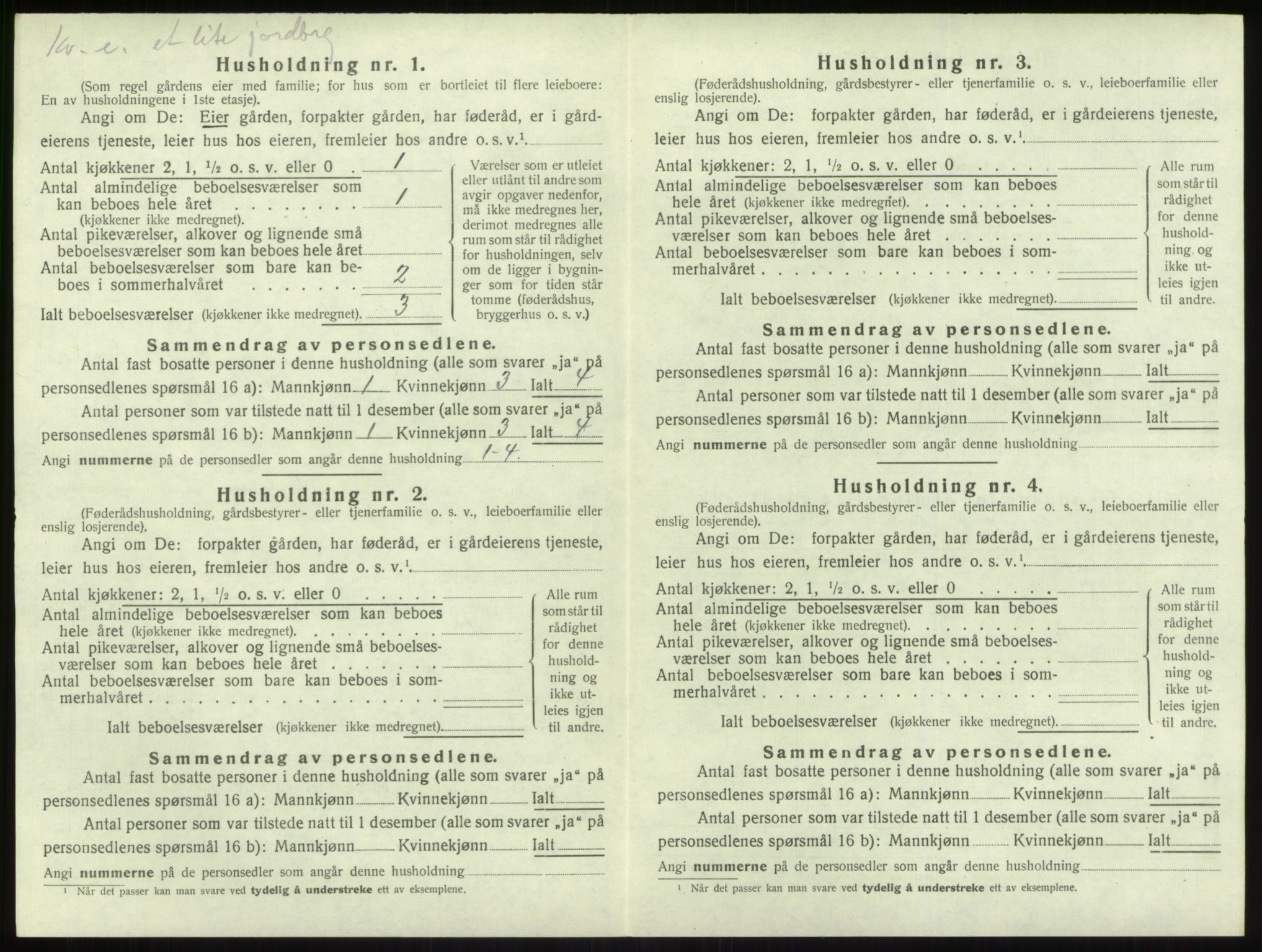 SAB, 1920 census for Vik, 1920, p. 482