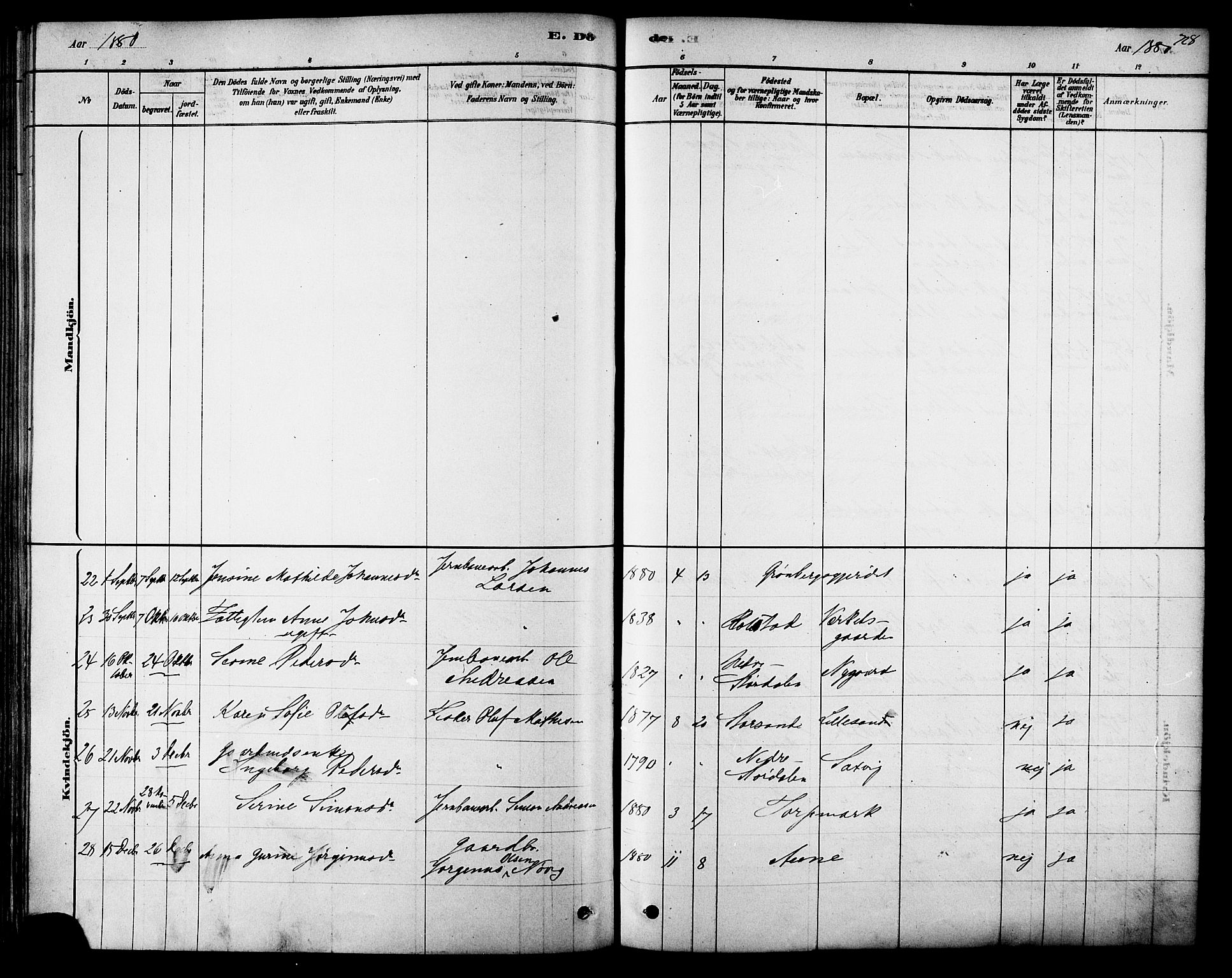 Ministerialprotokoller, klokkerbøker og fødselsregistre - Sør-Trøndelag, SAT/A-1456/616/L0410: Parish register (official) no. 616A07, 1878-1893, p. 228