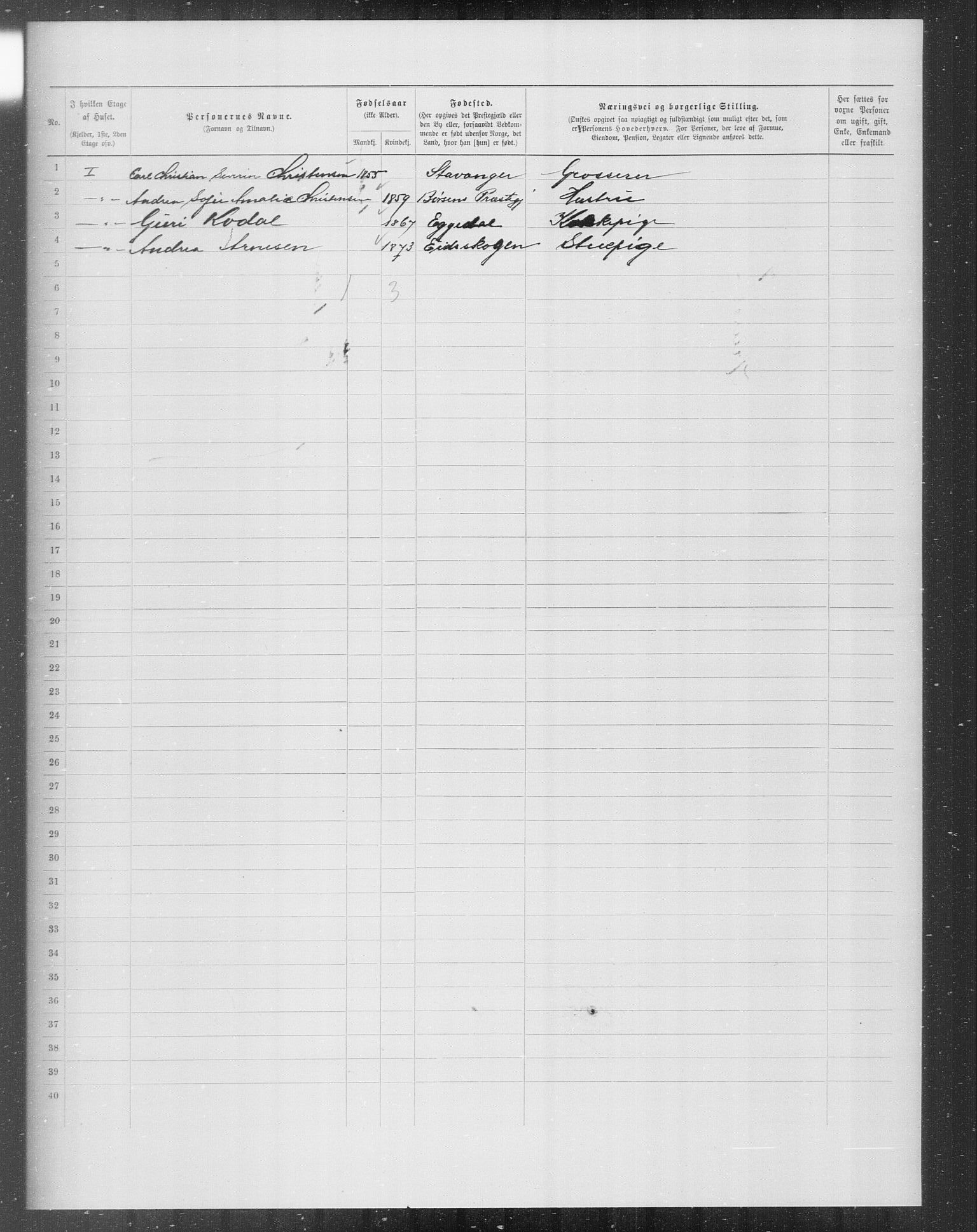 OBA, Municipal Census 1899 for Kristiania, 1899, p. 7179