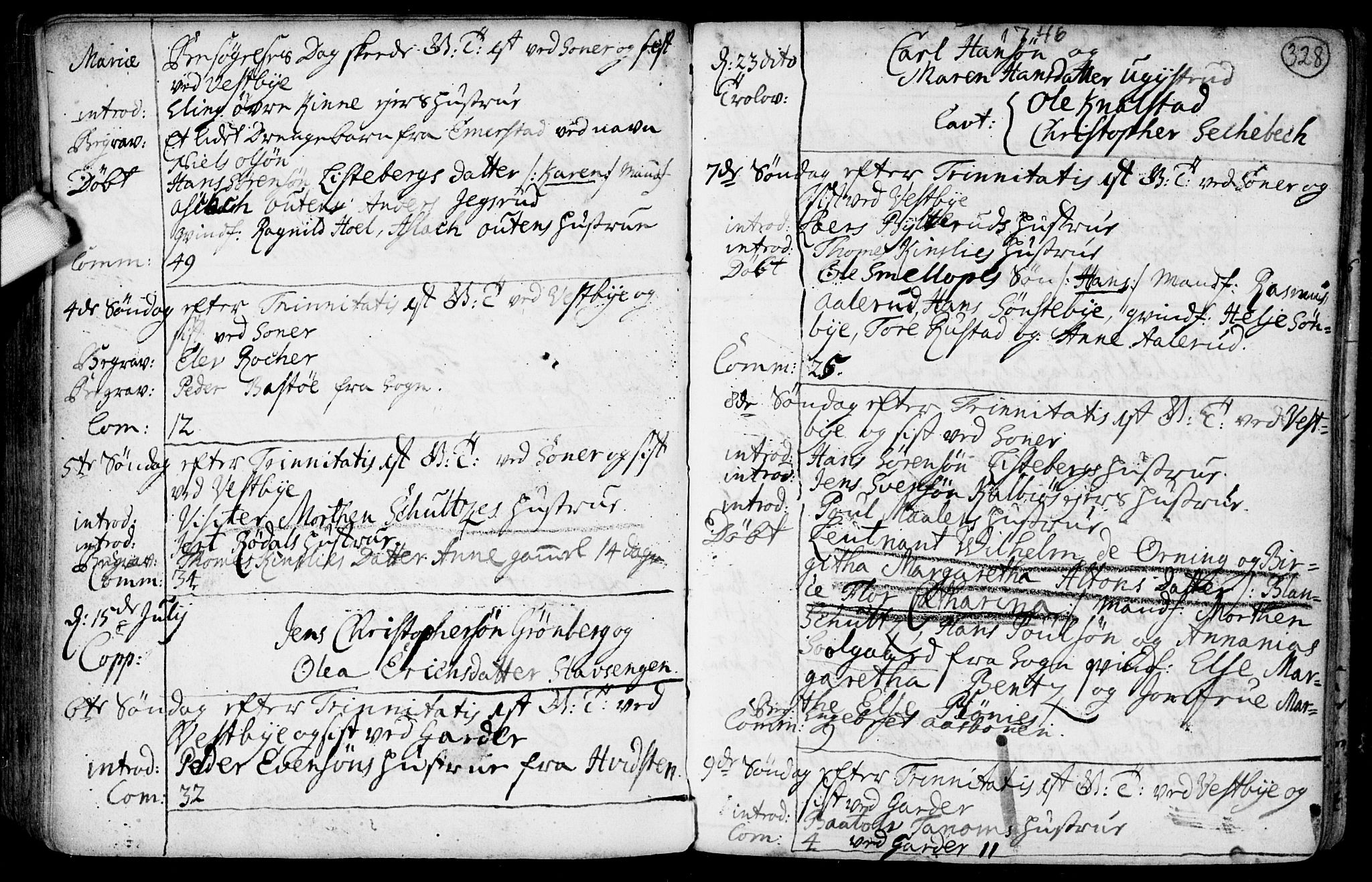Vestby prestekontor Kirkebøker, SAO/A-10893/F/Fa/L0001.b: Parish register (official) no. I 1B, 1714-1759, p. 328