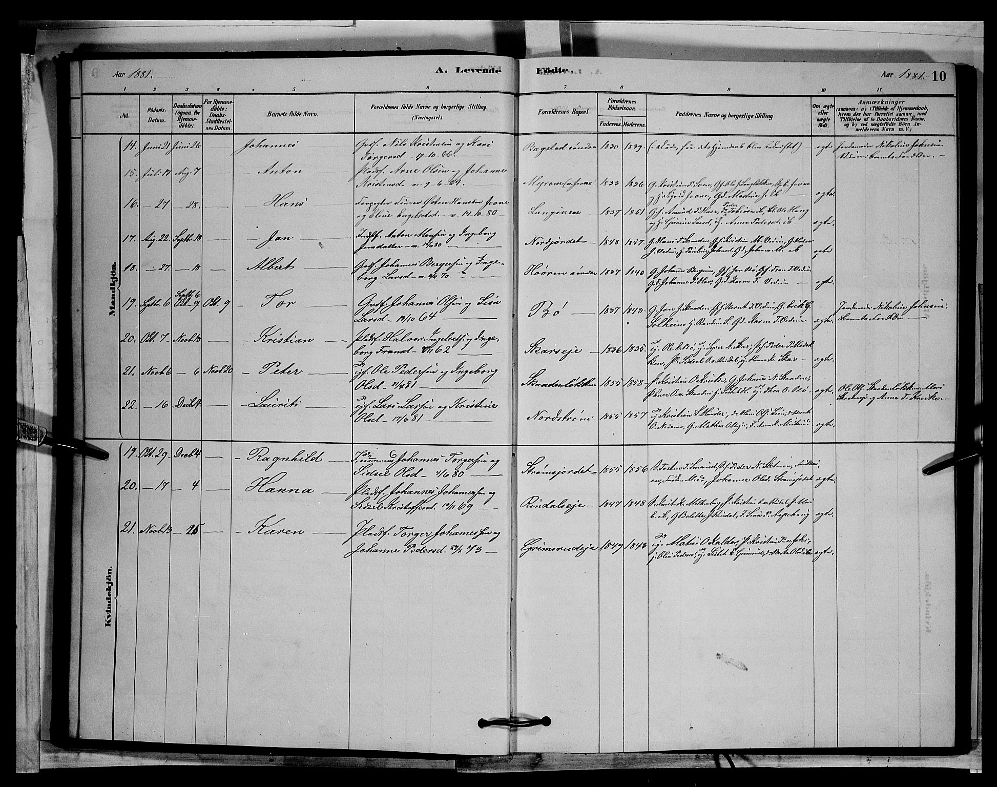 Øyer prestekontor, AV/SAH-PREST-084/H/Ha/Hab/L0002: Parish register (copy) no. 2, 1878-1896, p. 10