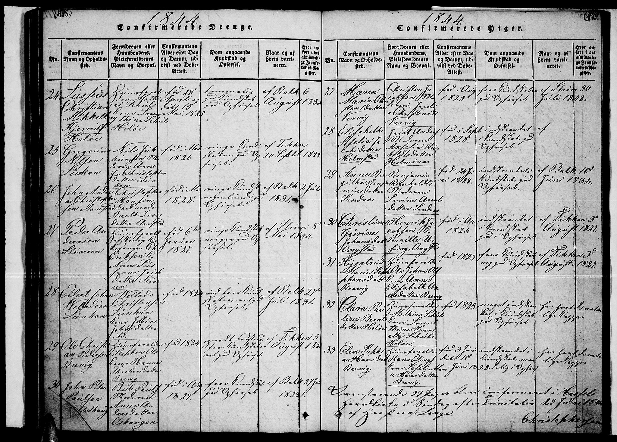 Ministerialprotokoller, klokkerbøker og fødselsregistre - Nordland, AV/SAT-A-1459/888/L1263: Parish register (copy) no. 888C02 /1, 1820-1850, p. 478-479