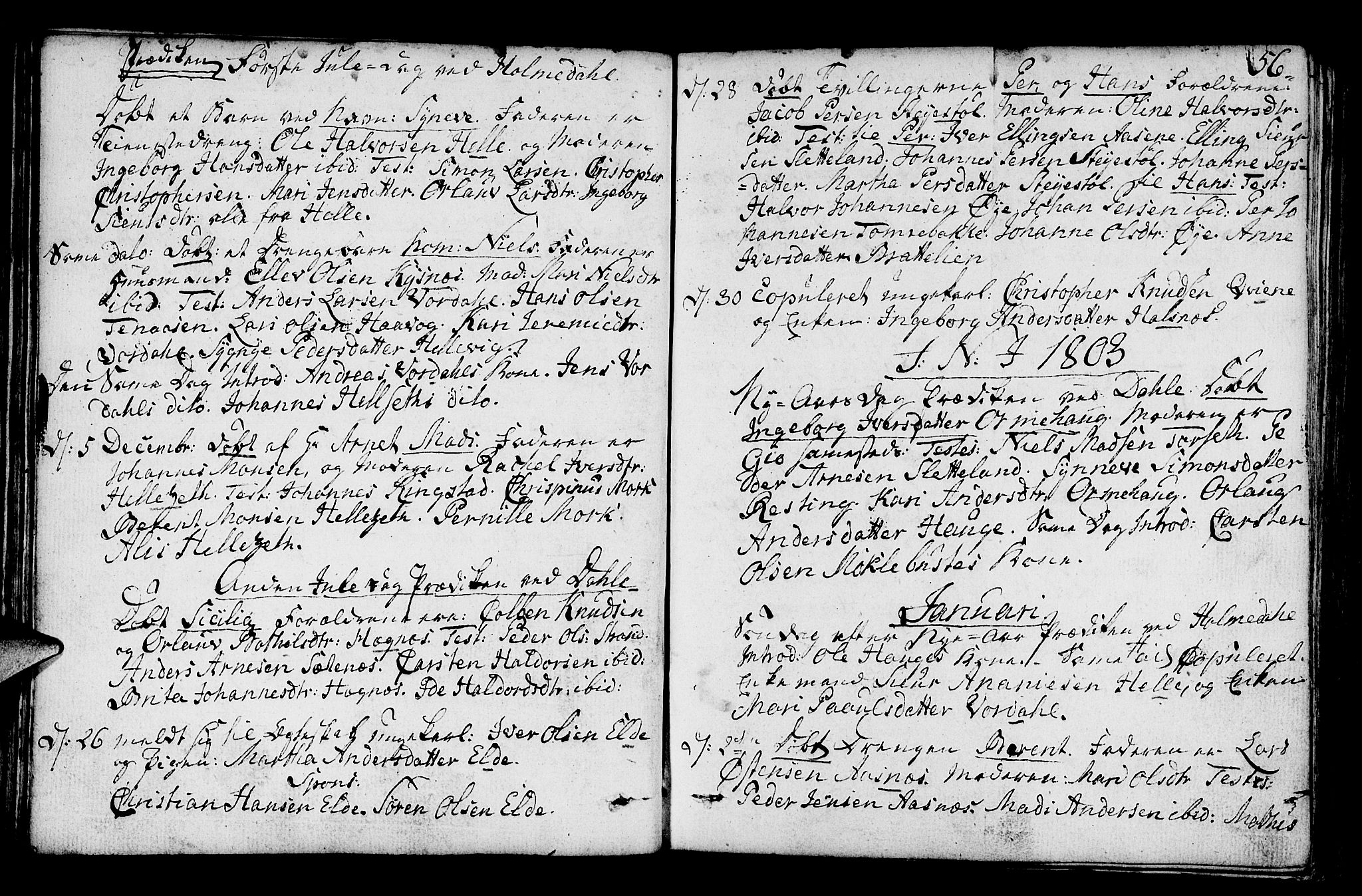 Fjaler sokneprestembete, SAB/A-79801/H/Haa/Haaa/L0003: Parish register (official) no. A 3, 1799-1814, p. 56