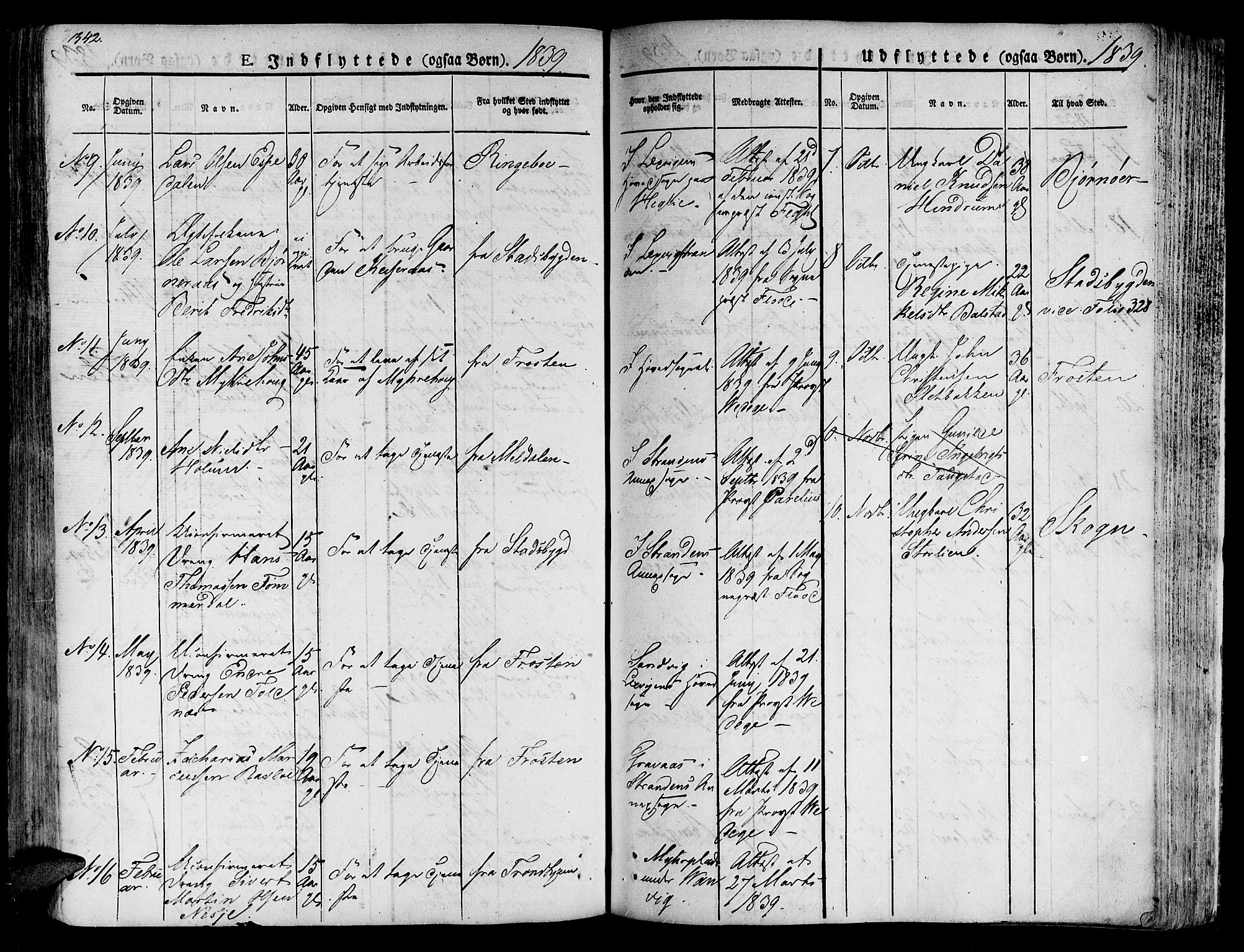 Ministerialprotokoller, klokkerbøker og fødselsregistre - Nord-Trøndelag, SAT/A-1458/701/L0006: Parish register (official) no. 701A06, 1825-1841, p. 342