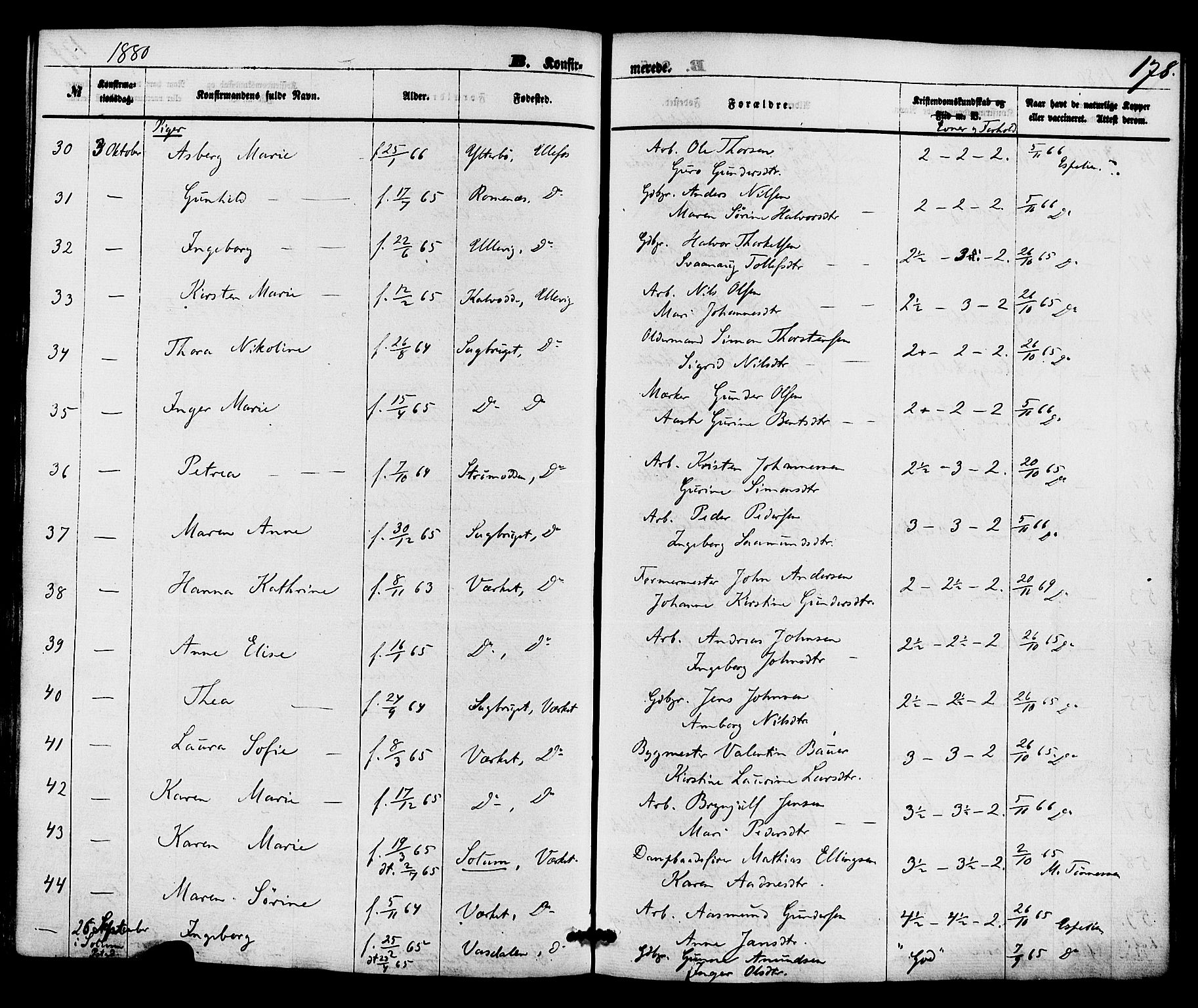 Holla kirkebøker, AV/SAKO-A-272/F/Fa/L0007: Parish register (official) no. 7, 1869-1881, p. 178