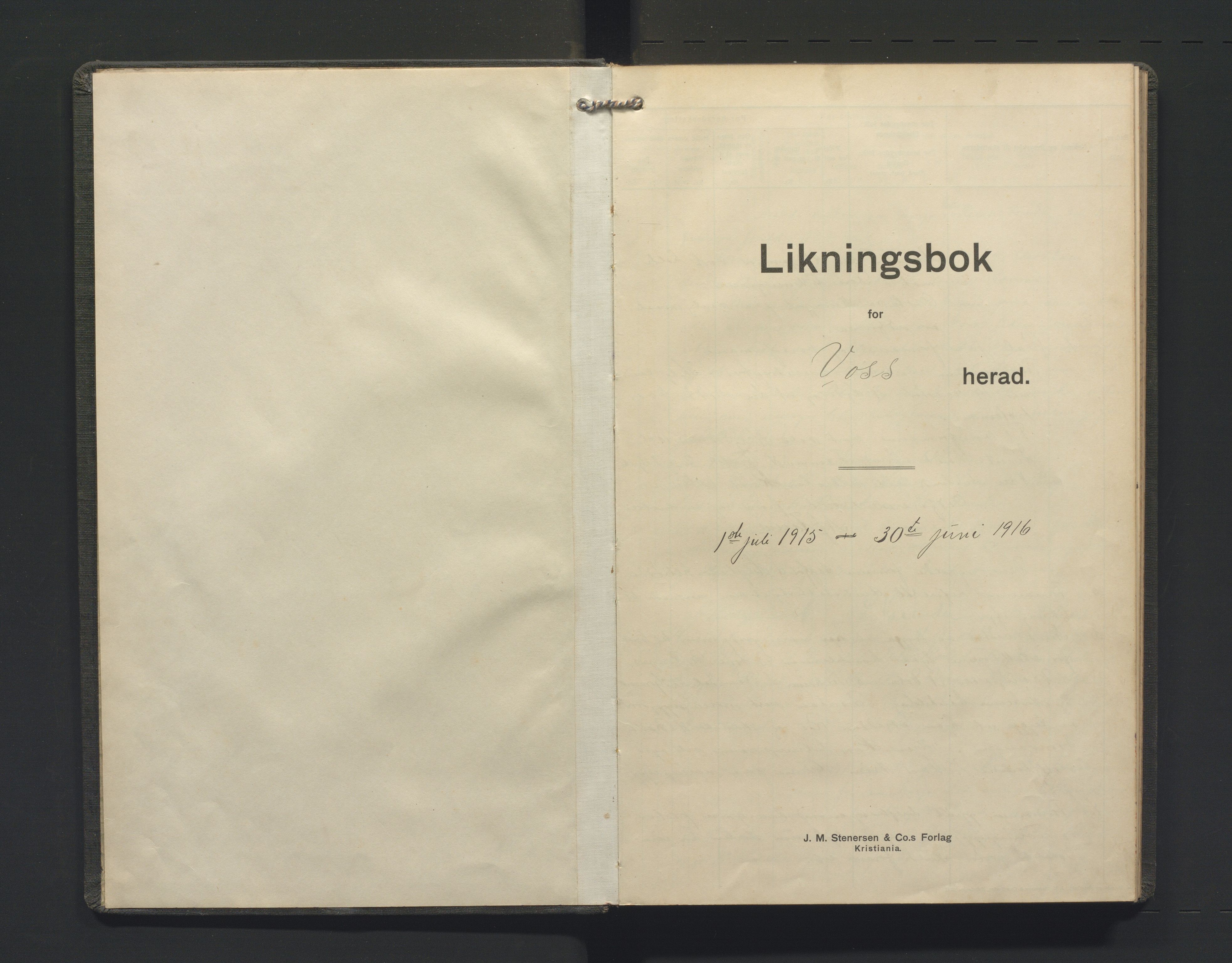 Voss kommune. Likningsnemnda, IKAH/1235-142/F/Fa/L0025: Likningsprotokoll (heradsskatt + statsskatt), 1915-1916