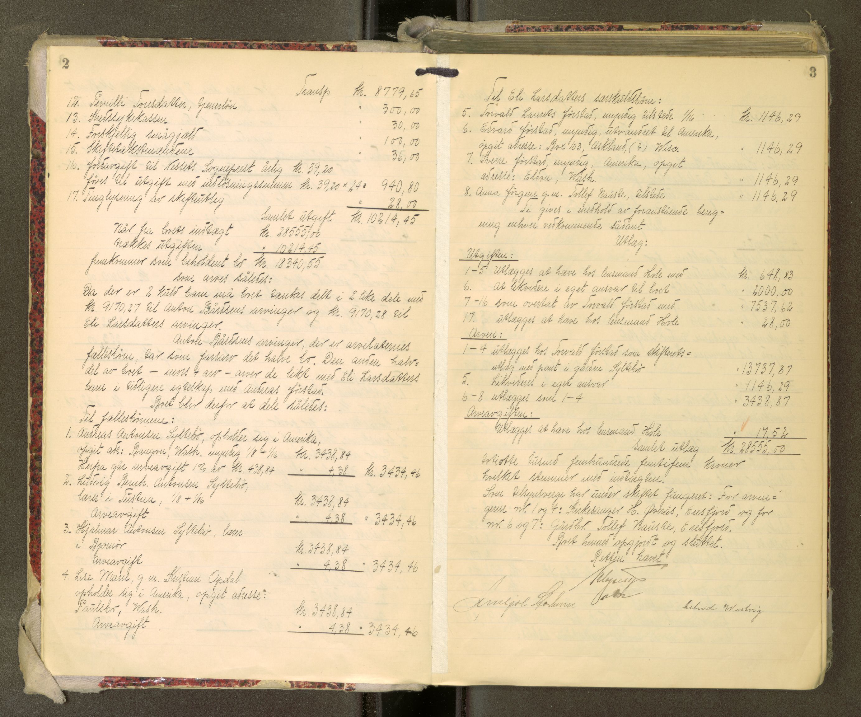 Romsdal sorenskriveri, AV/SAT-A-4149/1/3/3A/L0022: Skifteutlodnings Protokoll, 1920-1924, p. 2-3