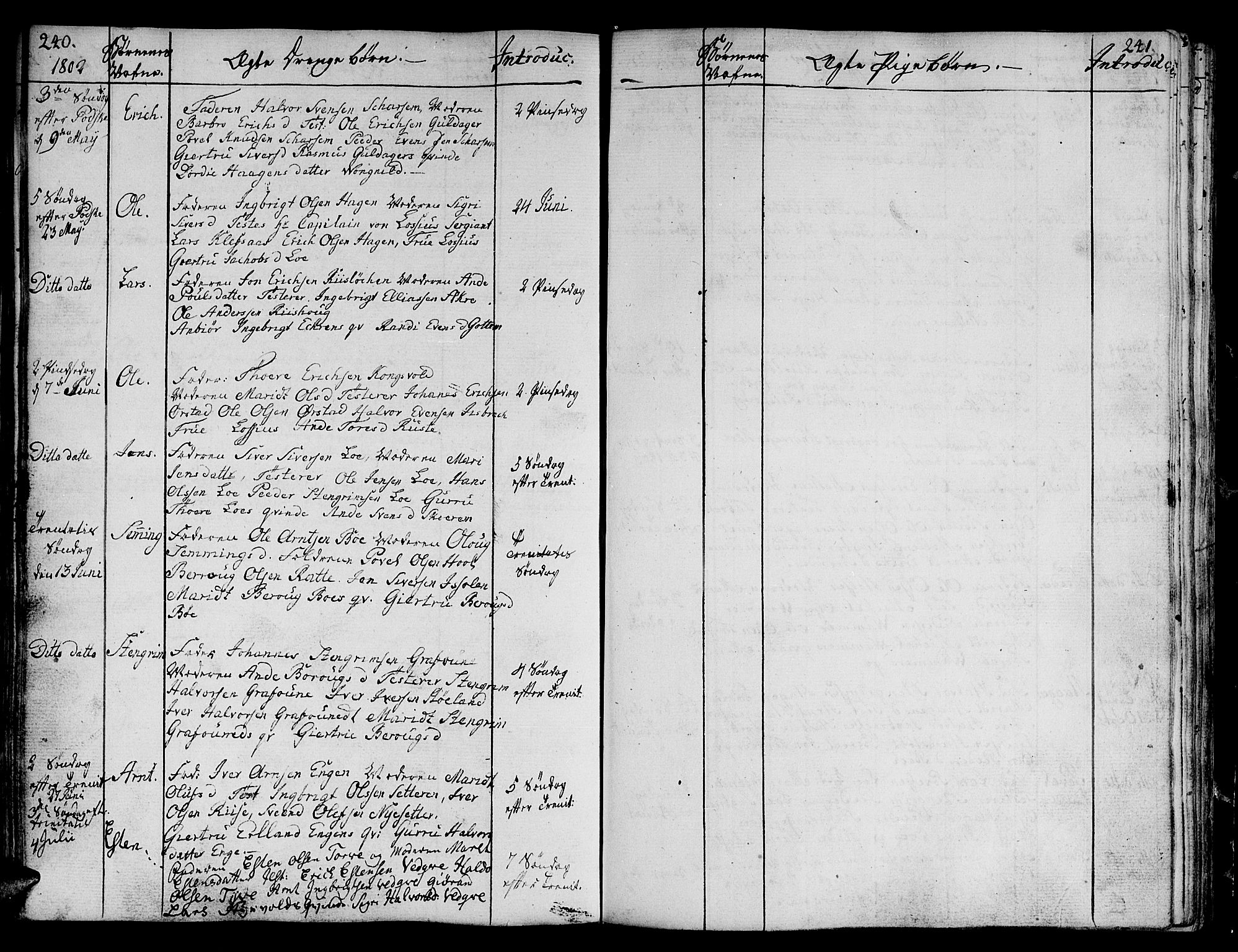 Ministerialprotokoller, klokkerbøker og fødselsregistre - Sør-Trøndelag, SAT/A-1456/678/L0893: Parish register (official) no. 678A03, 1792-1805, p. 240-241