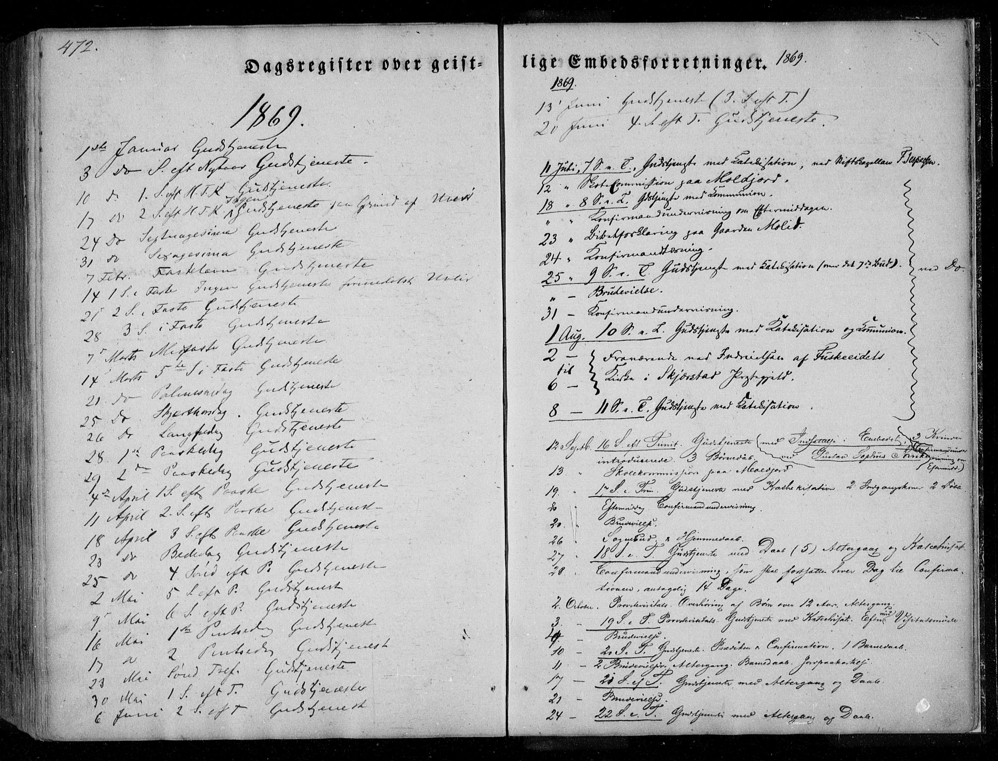 Ministerialprotokoller, klokkerbøker og fødselsregistre - Nordland, AV/SAT-A-1459/846/L0644: Parish register (official) no. 846A02, 1837-1872, p. 472