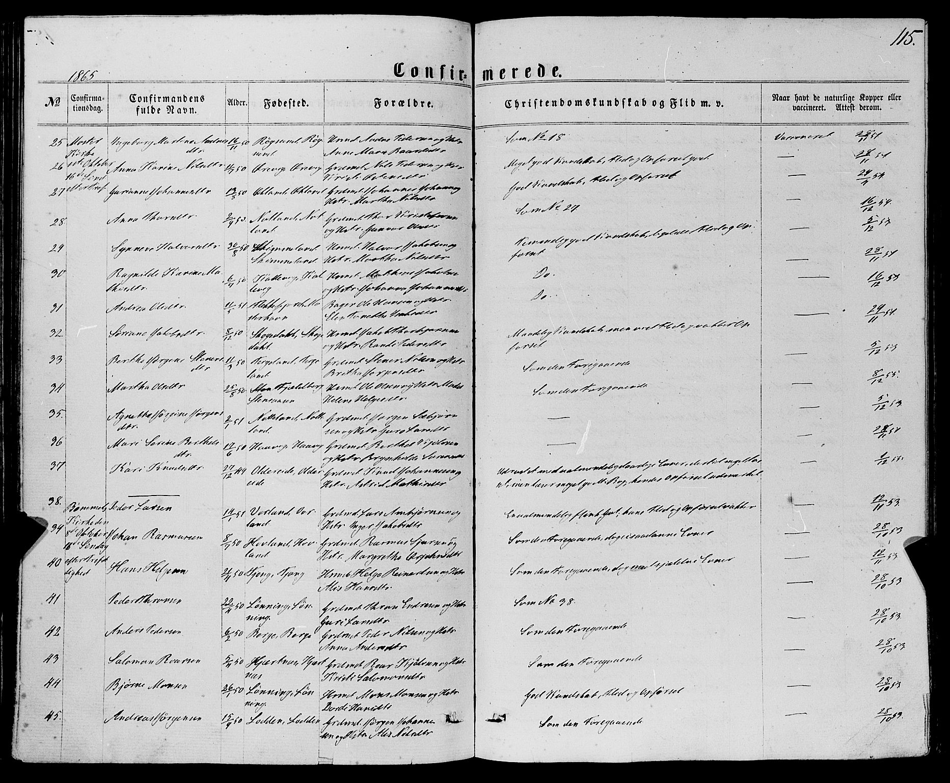 Finnås sokneprestembete, AV/SAB-A-99925/H/Ha/Haa/Haaa/L0008: Parish register (official) no. A 8, 1863-1872, p. 115