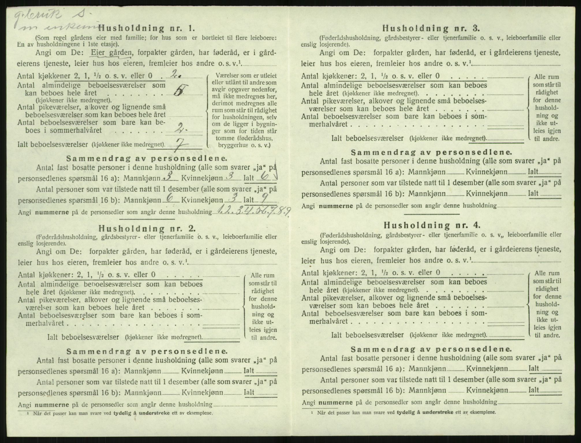 SAK, 1920 census for Landvik, 1920, p. 721