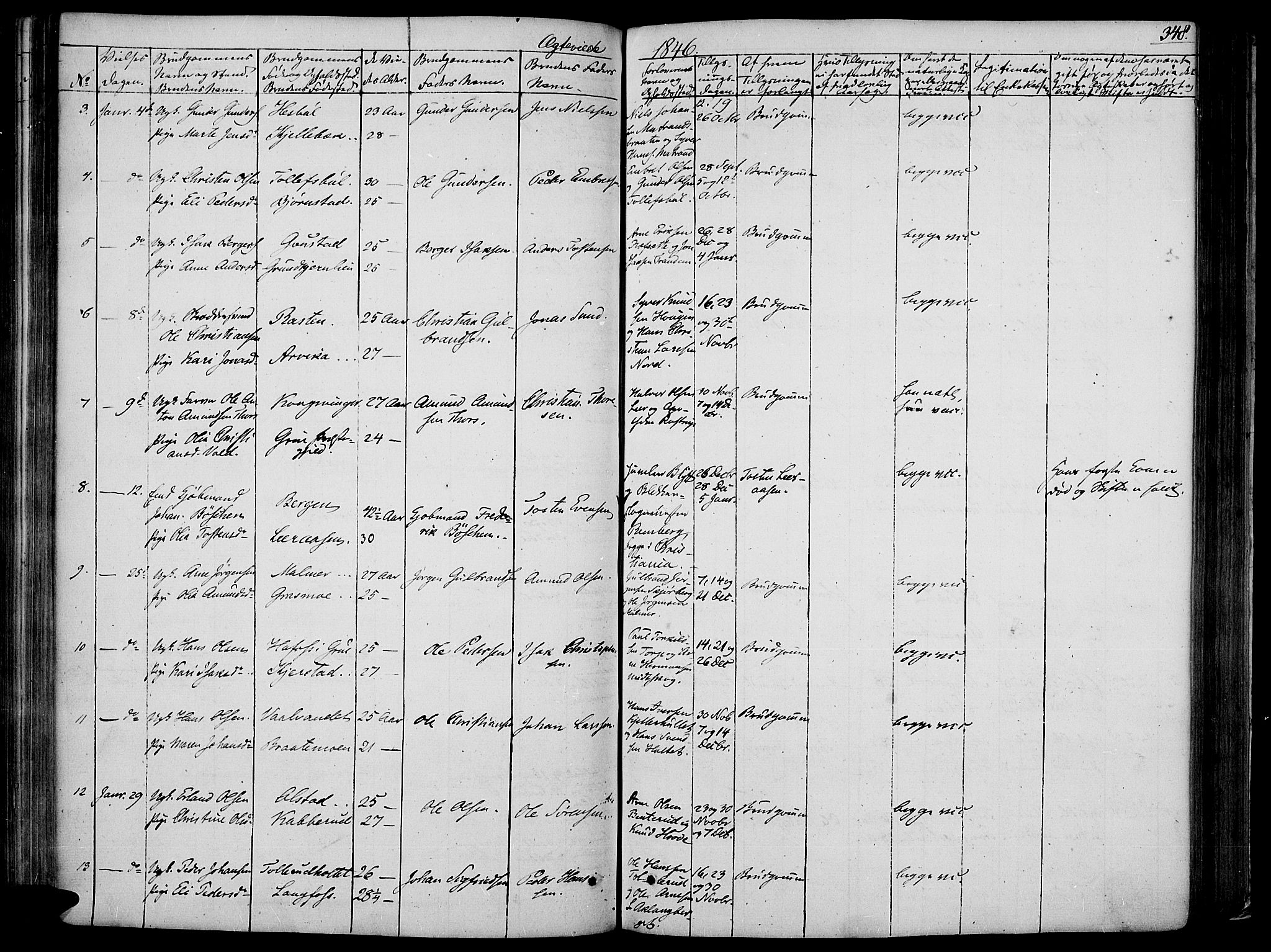 Vinger prestekontor, SAH/PREST-024/H/Ha/Haa/L0008: Parish register (official) no. 8, 1839-1847, p. 348