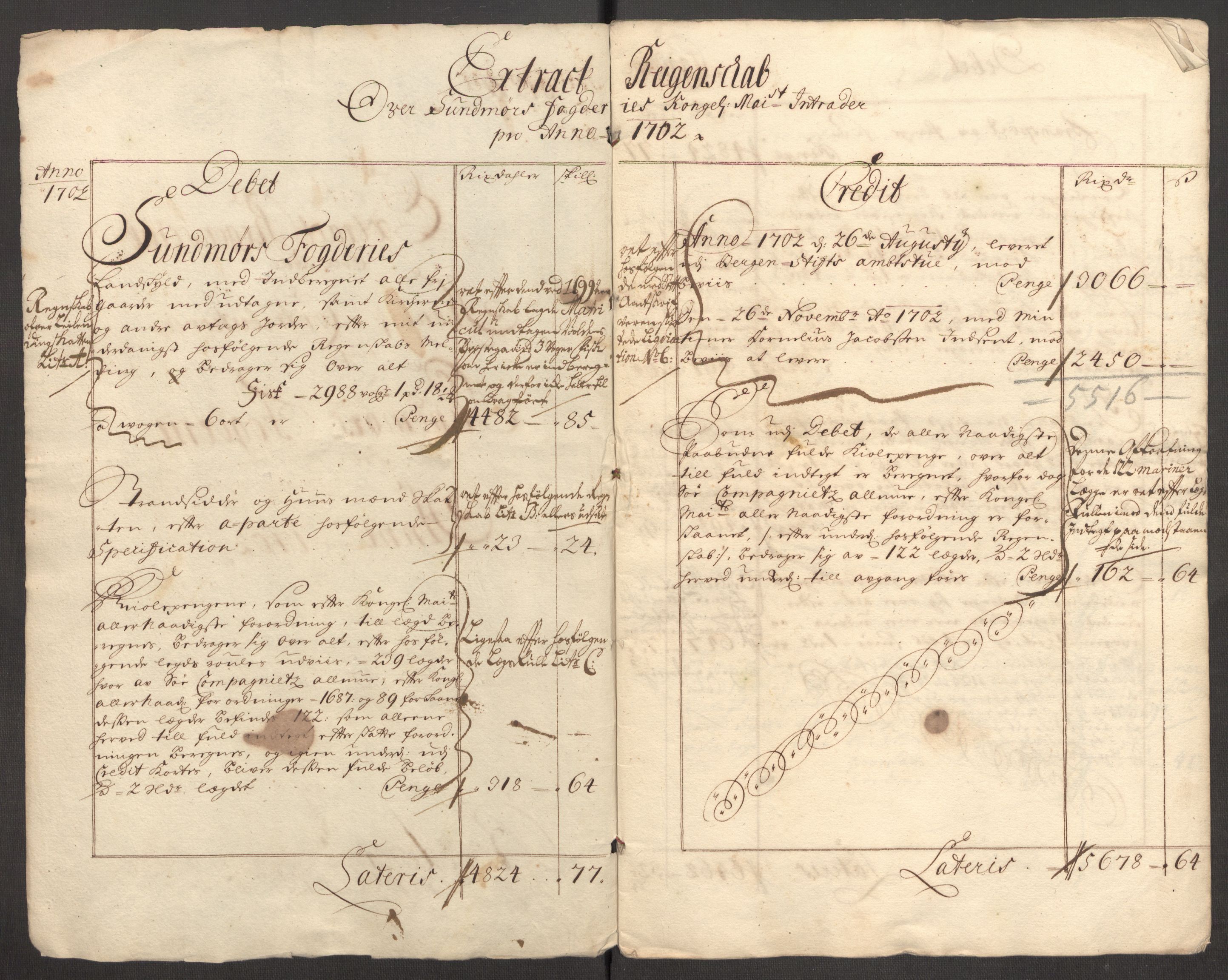 Rentekammeret inntil 1814, Reviderte regnskaper, Fogderegnskap, RA/EA-4092/R54/L3559: Fogderegnskap Sunnmøre, 1702-1703, p. 5