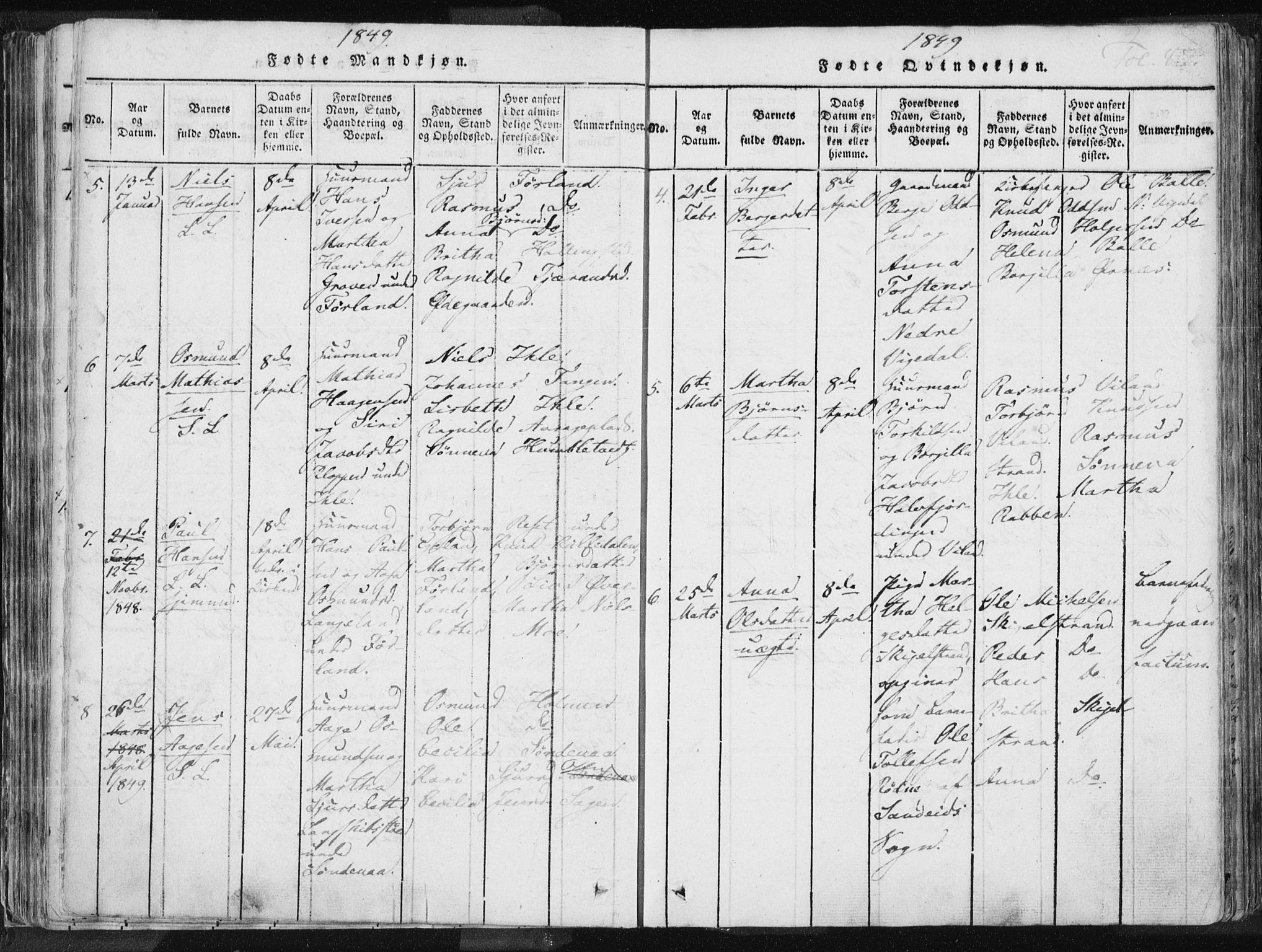 Vikedal sokneprestkontor, AV/SAST-A-101840/01/IV: Parish register (official) no. A 3, 1817-1850, p. 87