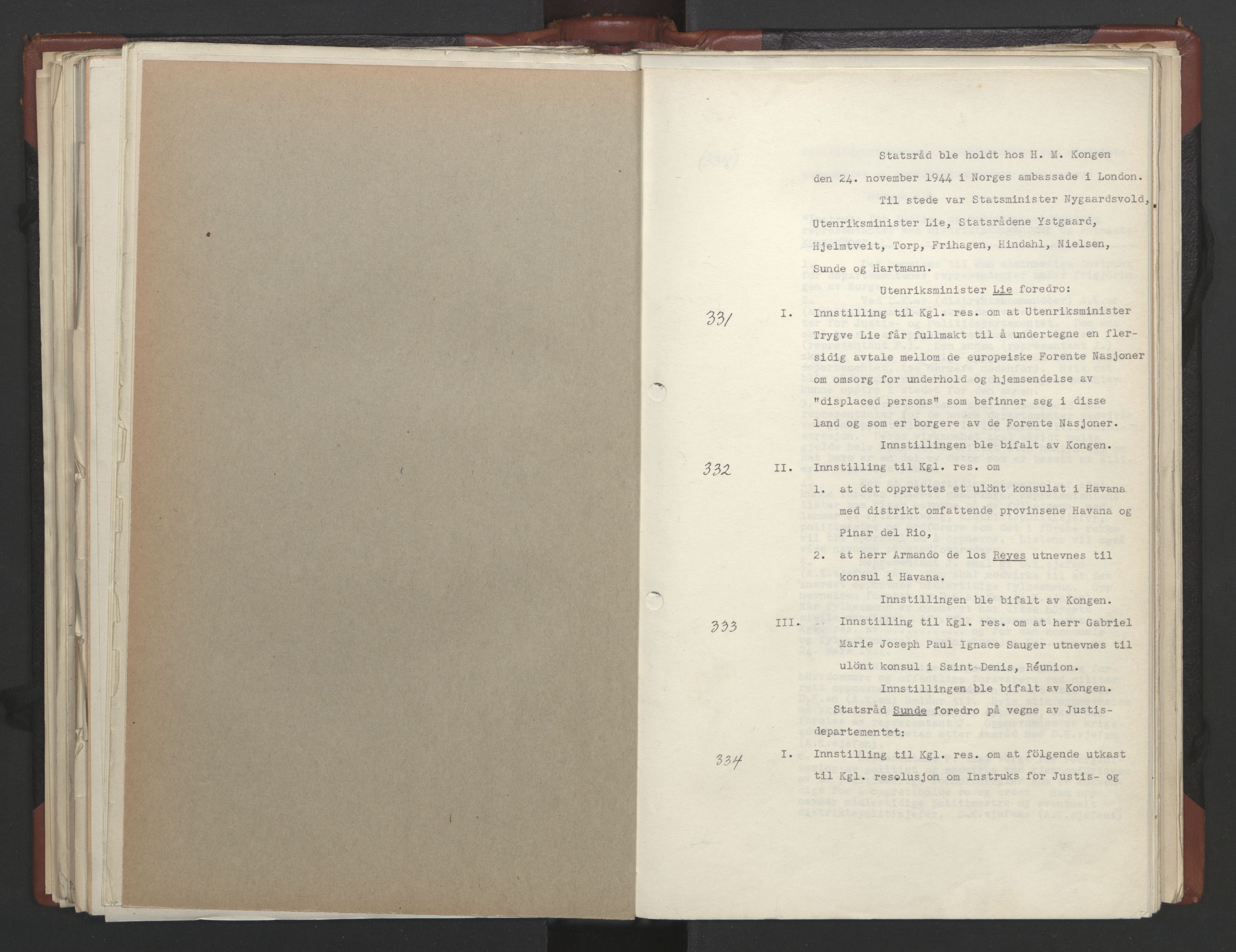 Statsrådssekretariatet, RA/S-1001/A/Ac/L0125: Kgl. res. 21/7-15/12, 1944, p. 179