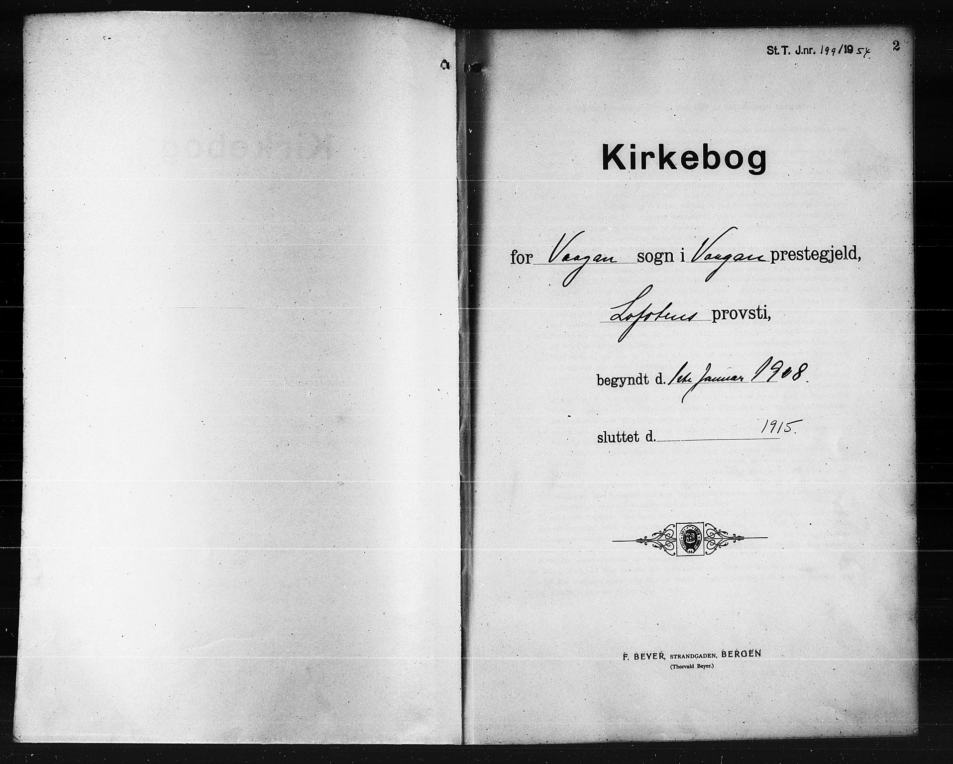 Ministerialprotokoller, klokkerbøker og fødselsregistre - Nordland, SAT/A-1459/874/L1079: Parish register (copy) no. 874C08, 1907-1915, p. 2