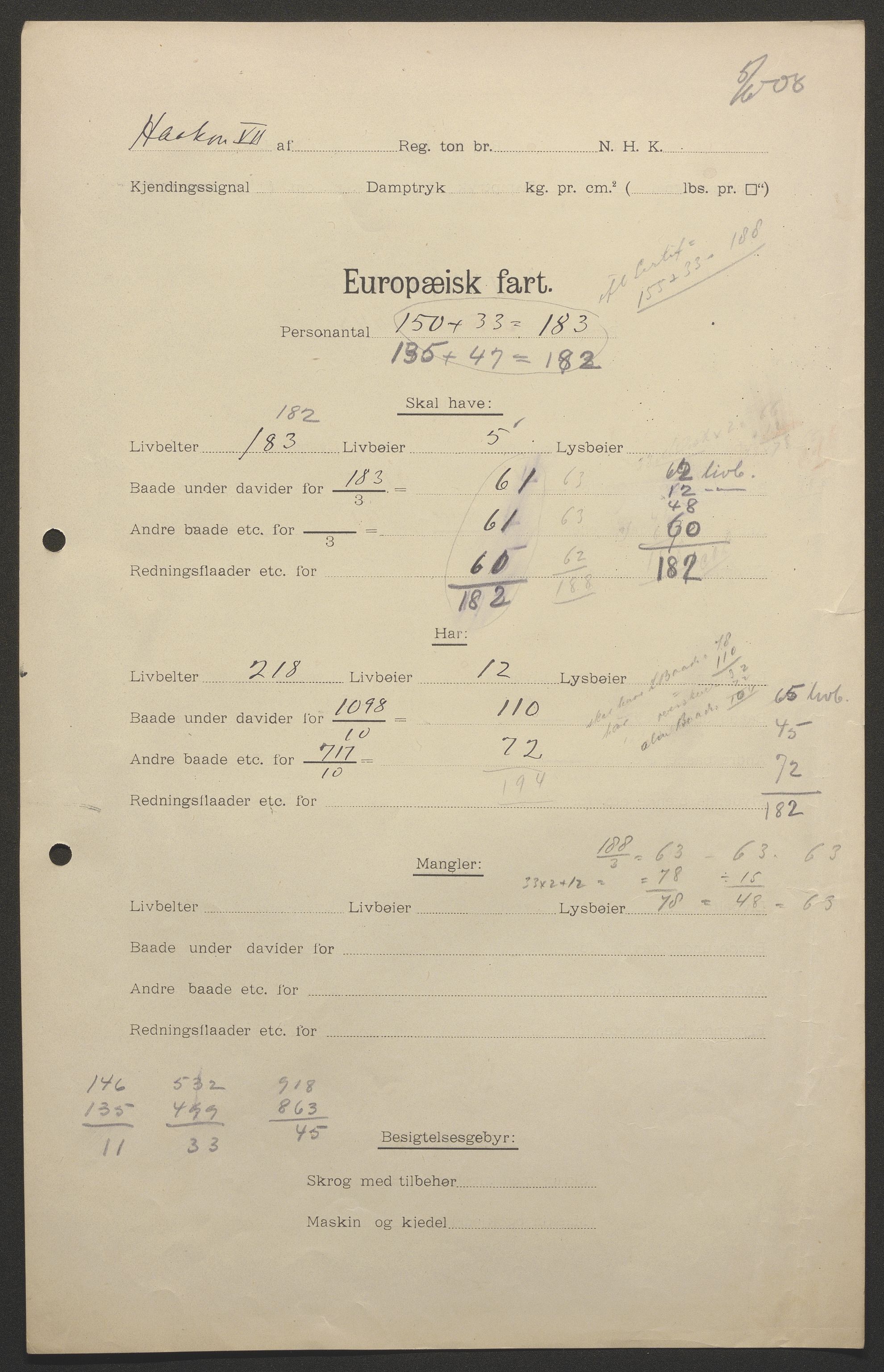 Sjøfartsdirektoratet med forløpere, skipsmapper slettede skip, AV/RA-S-4998/F/Fa/L0532: --, 1907-1917, p. 140