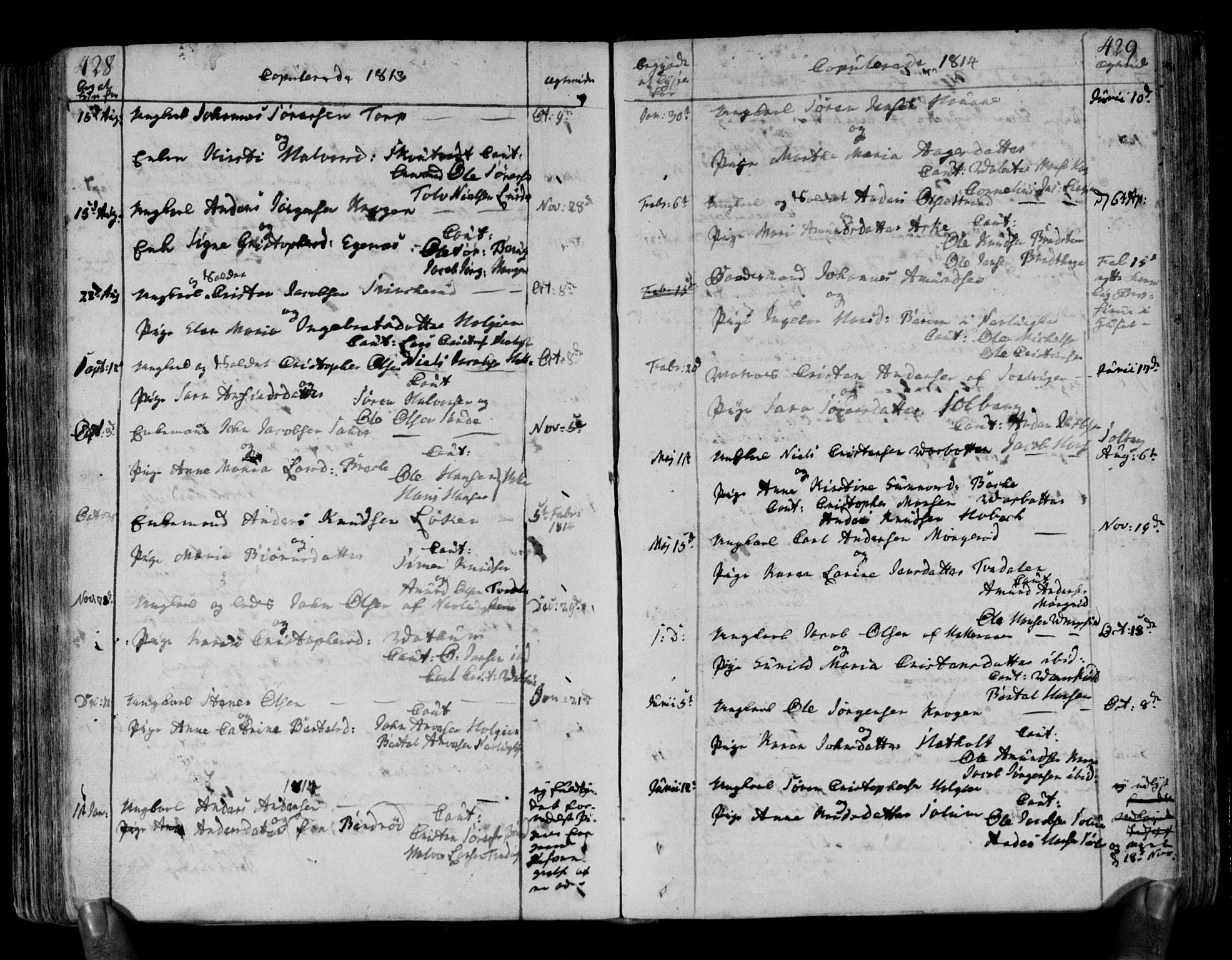 Brunlanes kirkebøker, SAKO/A-342/F/Fa/L0002: Parish register (official) no. I 2, 1802-1834, p. 428-429