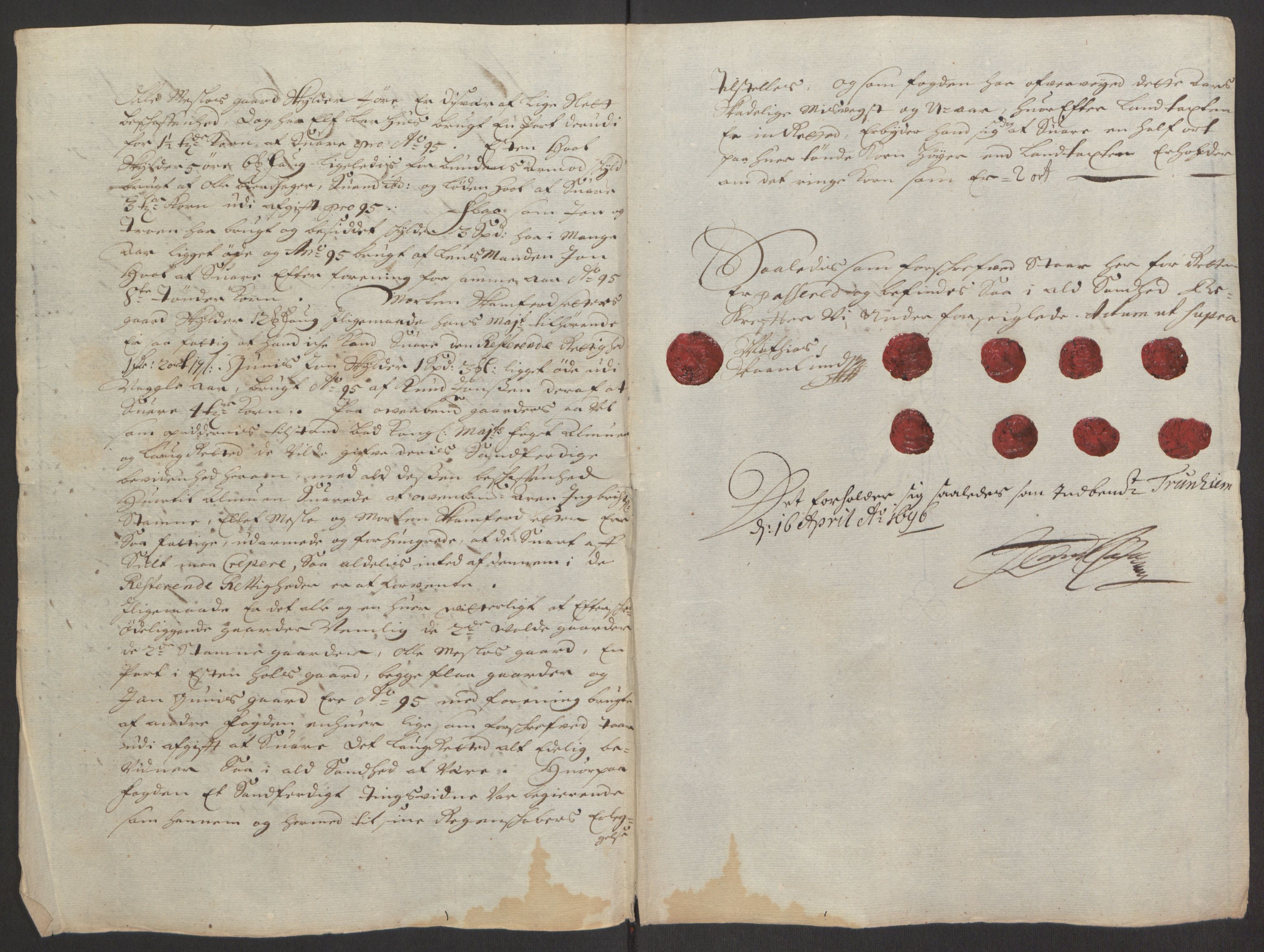 Rentekammeret inntil 1814, Reviderte regnskaper, Fogderegnskap, AV/RA-EA-4092/R60/L3945: Fogderegnskap Orkdal og Gauldal, 1695, p. 236