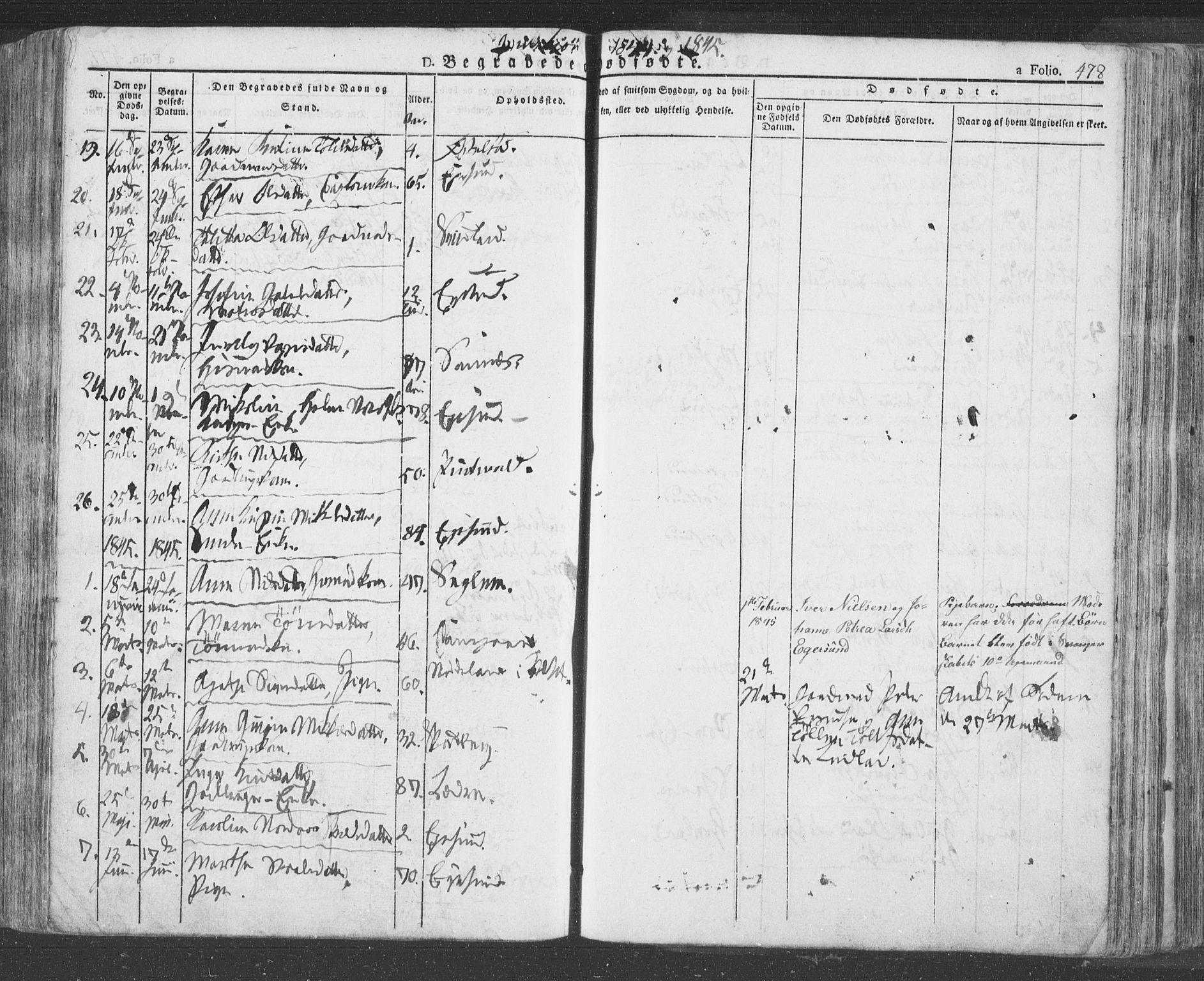 Eigersund sokneprestkontor, SAST/A-101807/S08/L0009: Parish register (official) no. A 9, 1827-1850, p. 478
