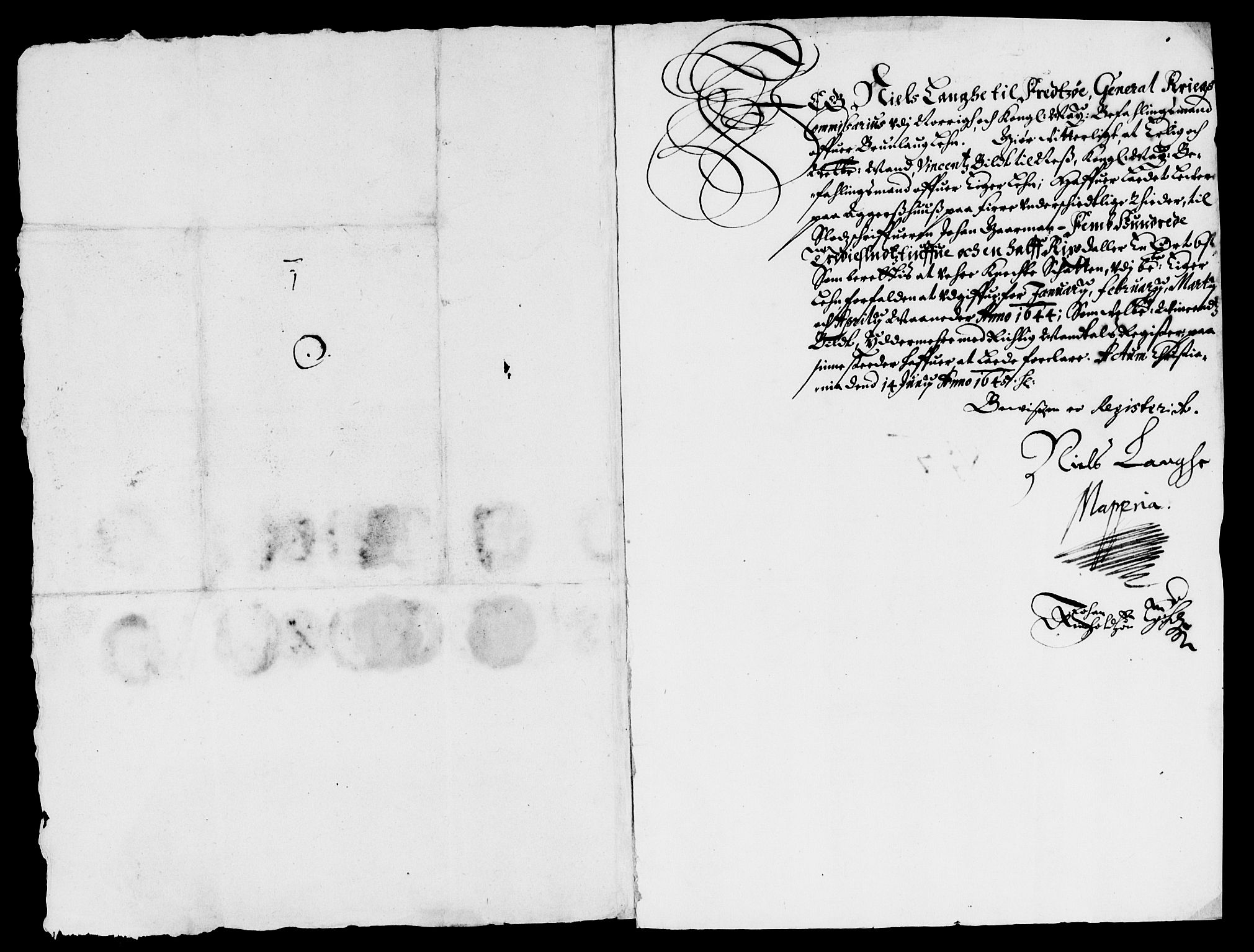 Rentekammeret inntil 1814, Reviderte regnskaper, Lensregnskaper, AV/RA-EA-5023/R/Rb/Rbm/L0008: Eiker len, 1643-1648