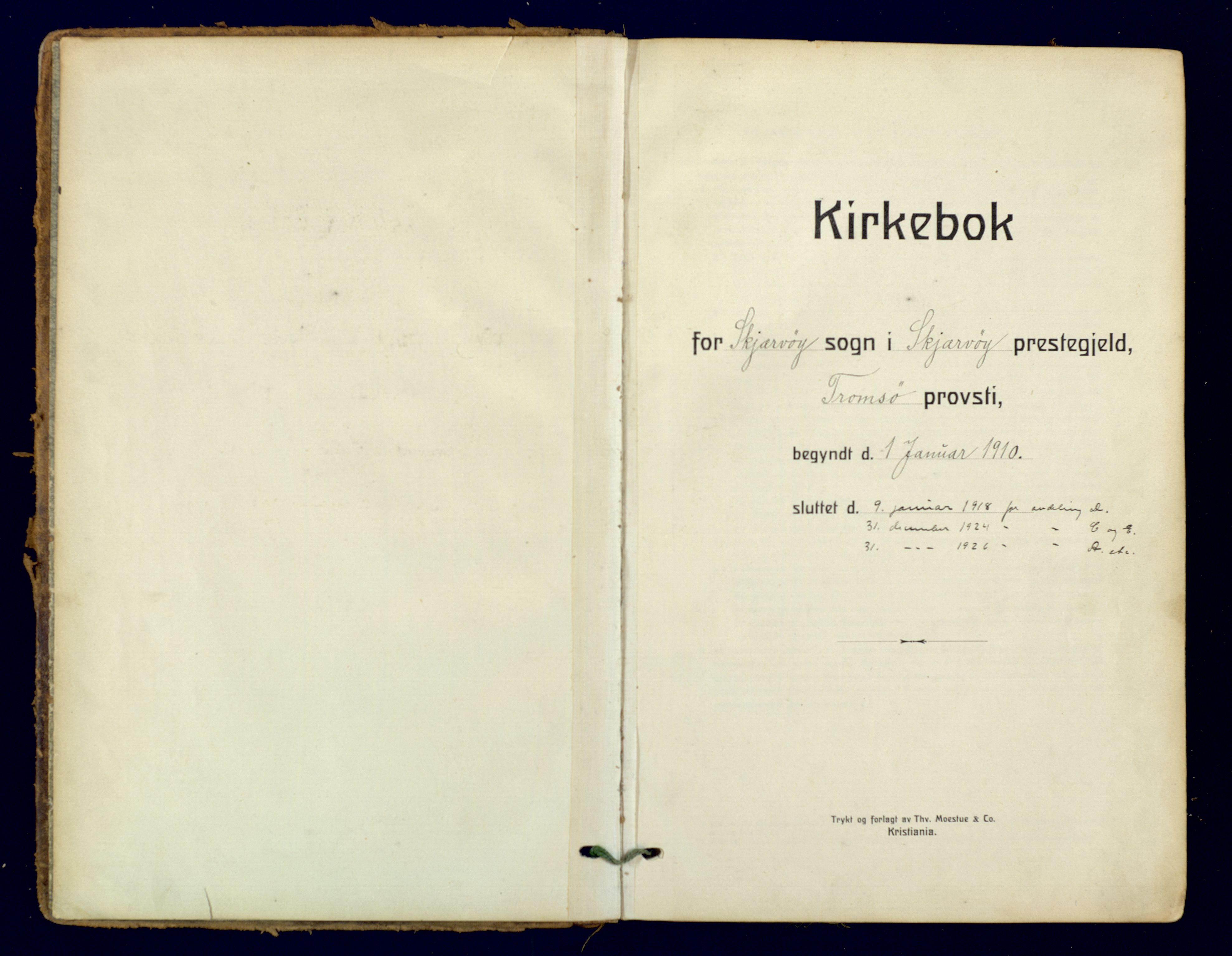 Skjervøy sokneprestkontor, SATØ/S-1300/H/Ha/Haa: Parish register (official) no. 18, 1910-1926