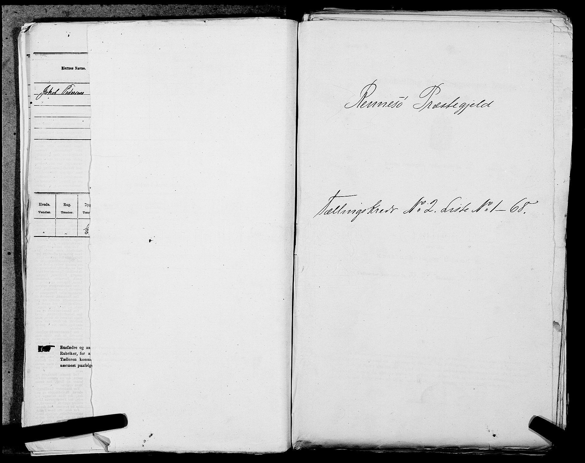 SAST, 1875 census for 1142P Rennesøy, 1875, p. 137