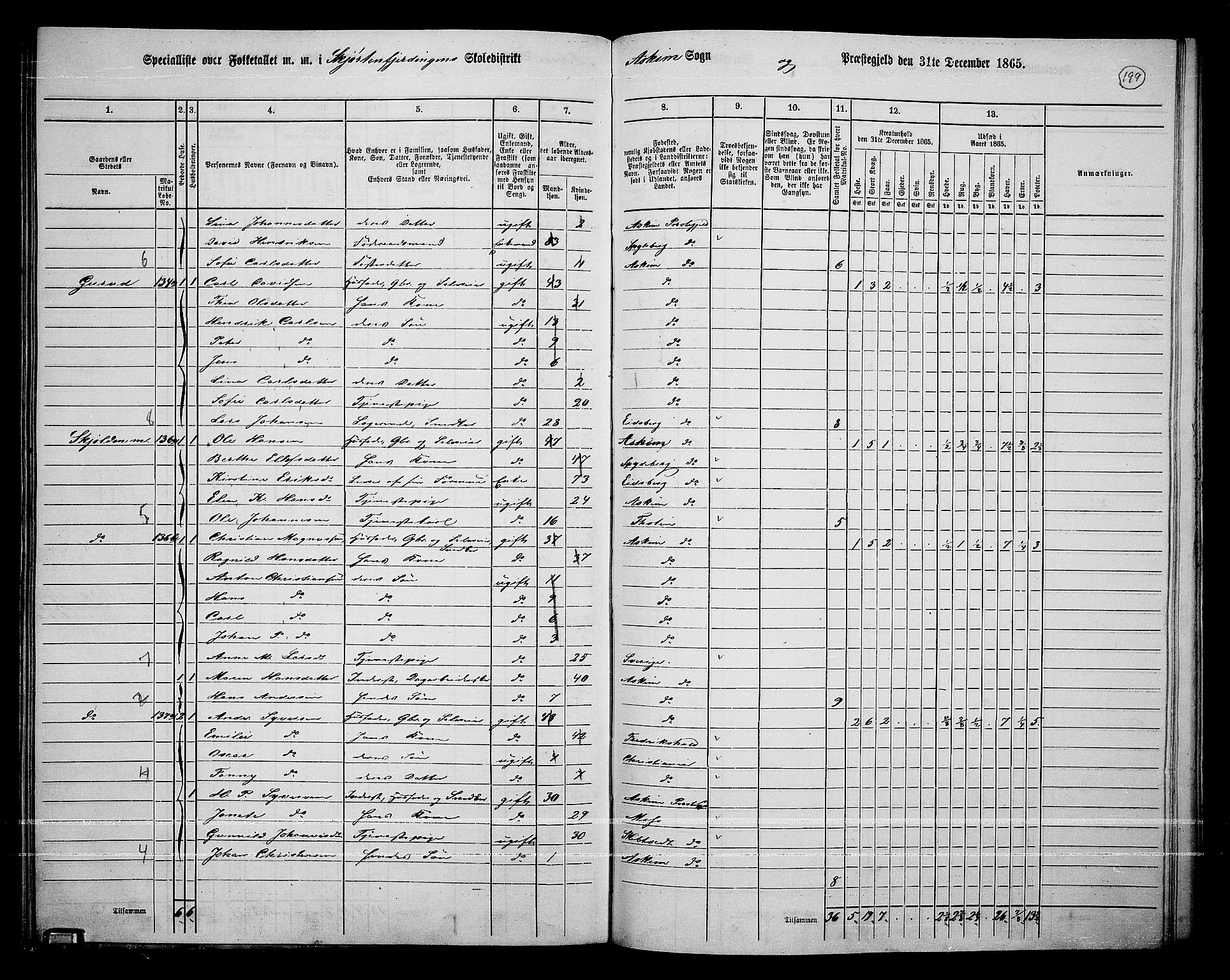 RA, 1865 census for Askim, 1865, p. 59