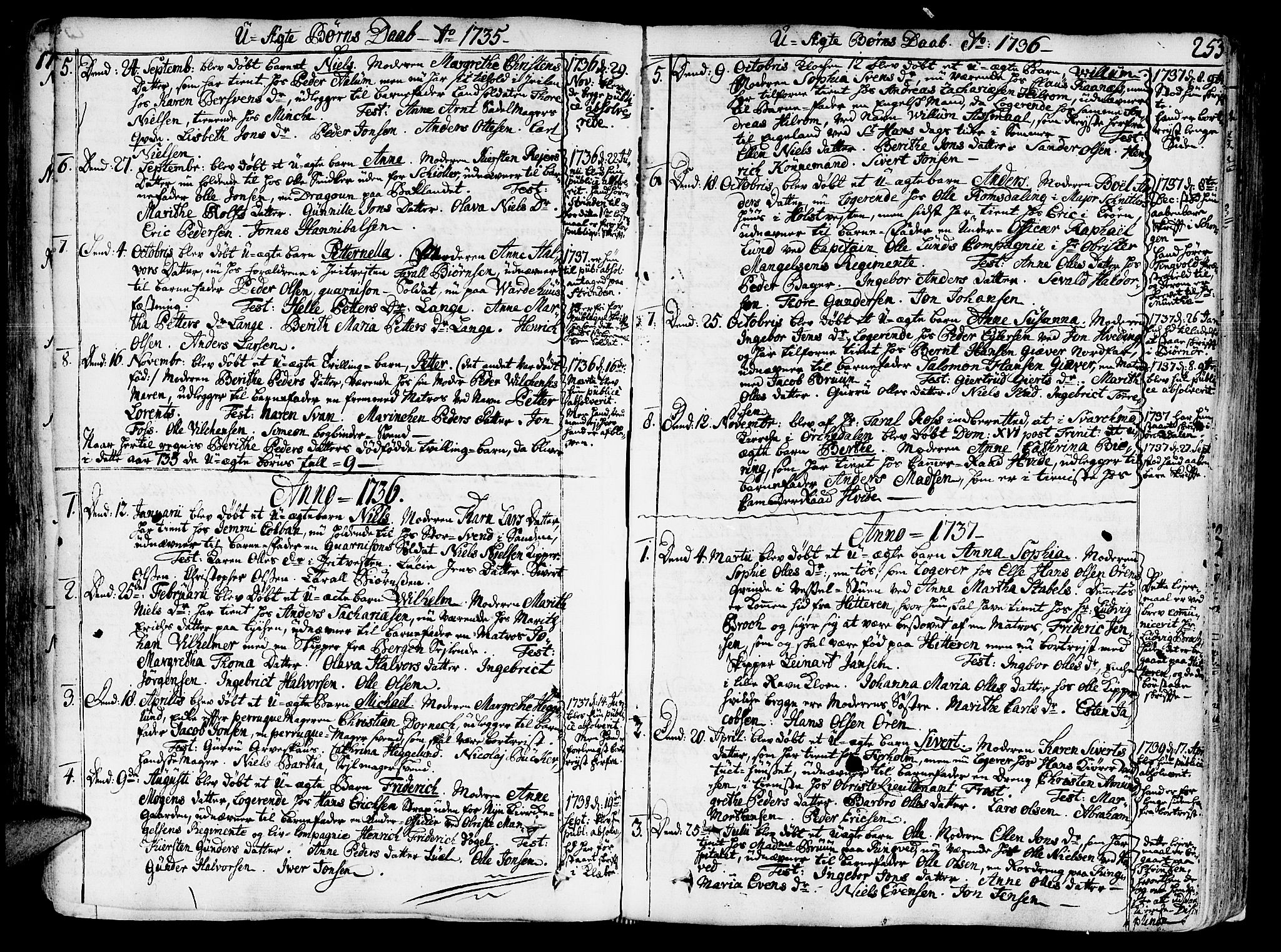 Ministerialprotokoller, klokkerbøker og fødselsregistre - Sør-Trøndelag, SAT/A-1456/602/L0103: Parish register (official) no. 602A01, 1732-1774, p. 253