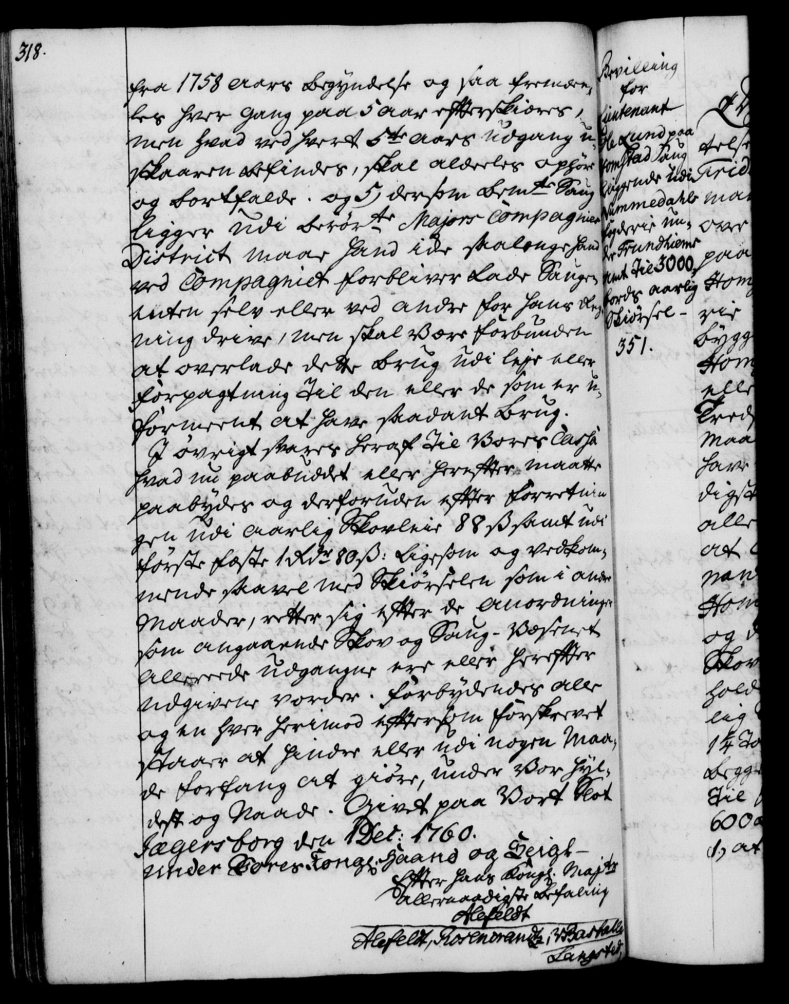 Rentekammeret, Kammerkanselliet, AV/RA-EA-3111/G/Gg/Gga/L0007: Norsk ekspedisjonsprotokoll med register (merket RK 53.7), 1759-1768, p. 318