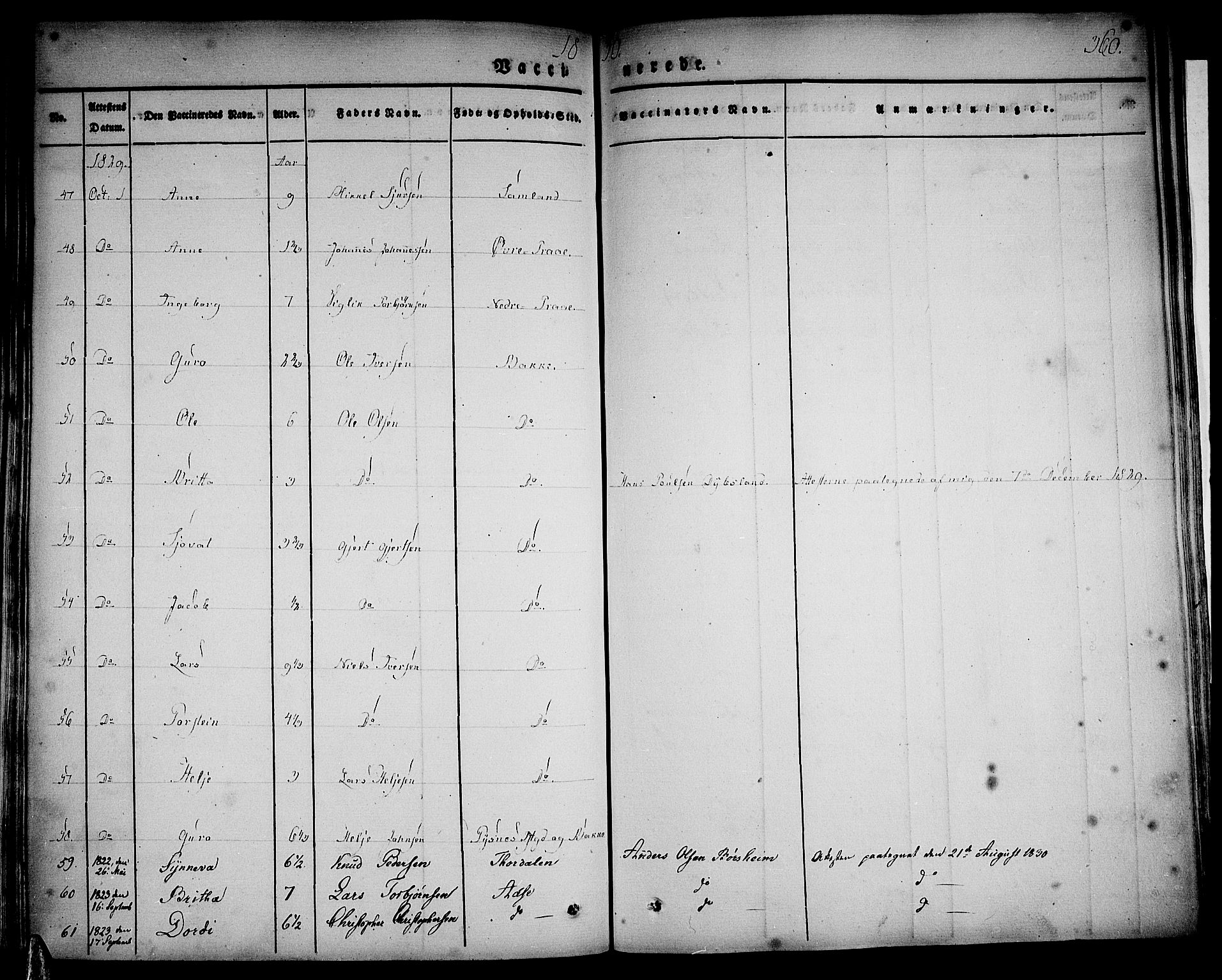 Strandebarm sokneprestembete, AV/SAB-A-78401/H/Haa: Parish register (official) no. A 6, 1826-1843, p. 360